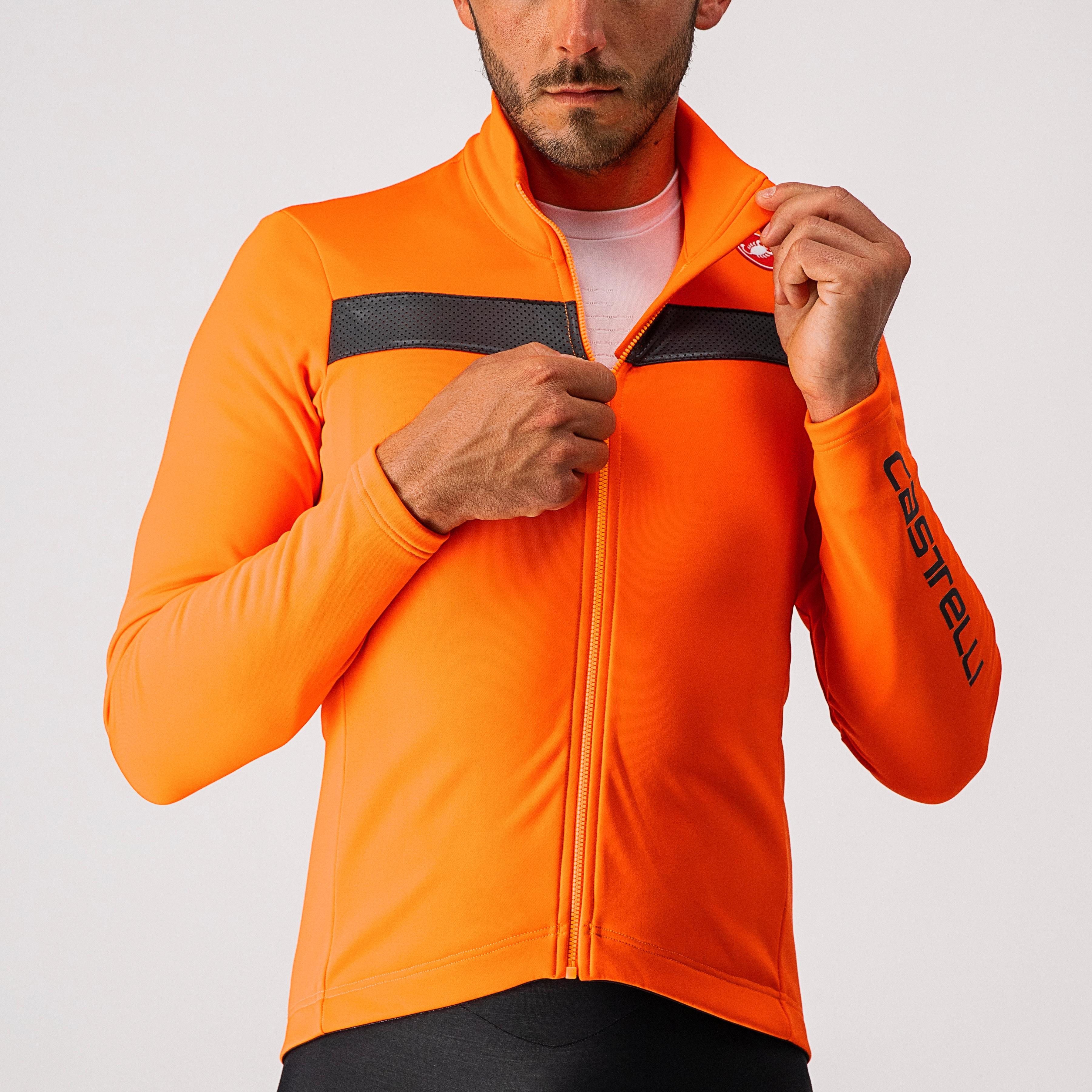 Puro 3 jersey fz - orange/black reflex - castelli