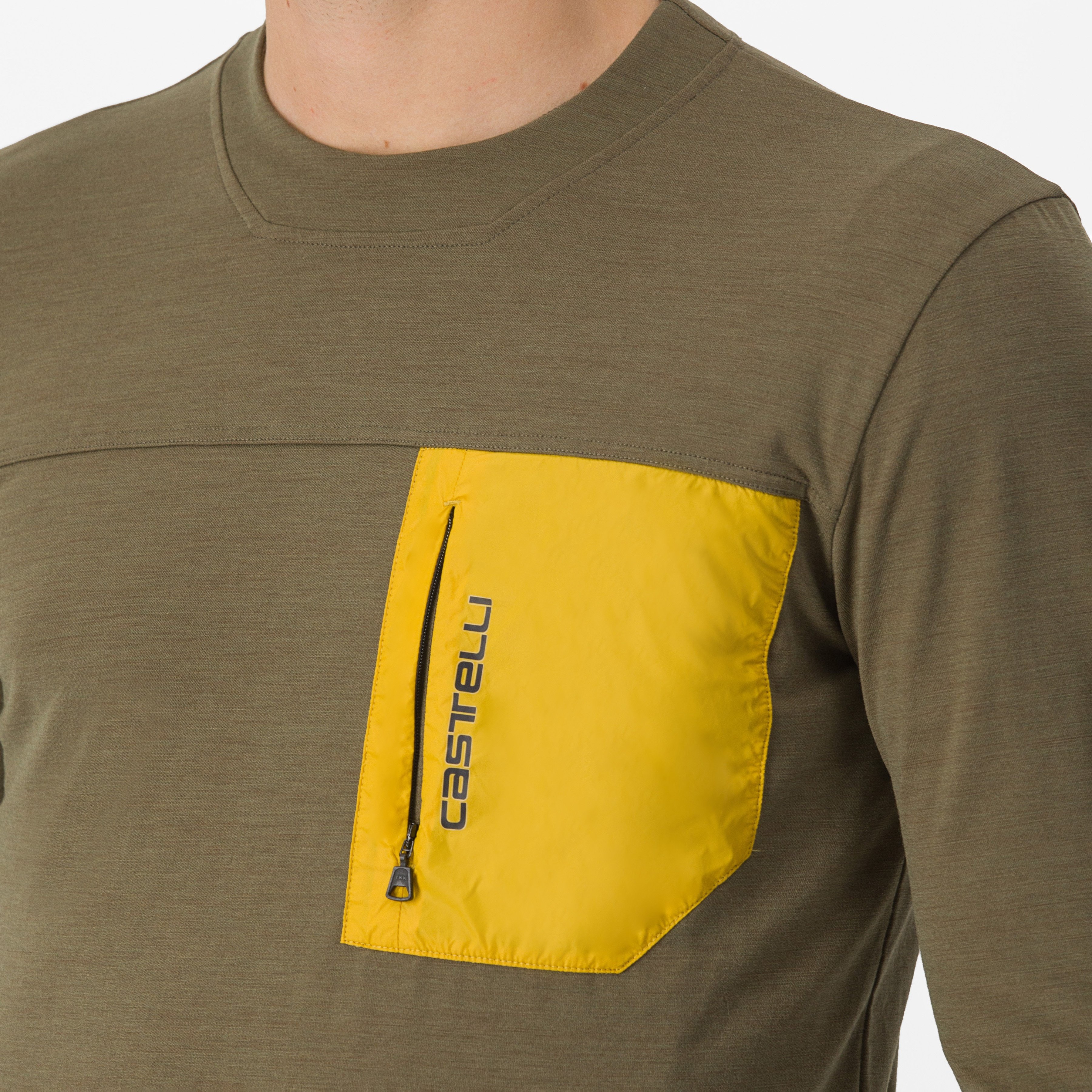 Unlimited merino long sleeve - tarmac/goldenrod - castelli