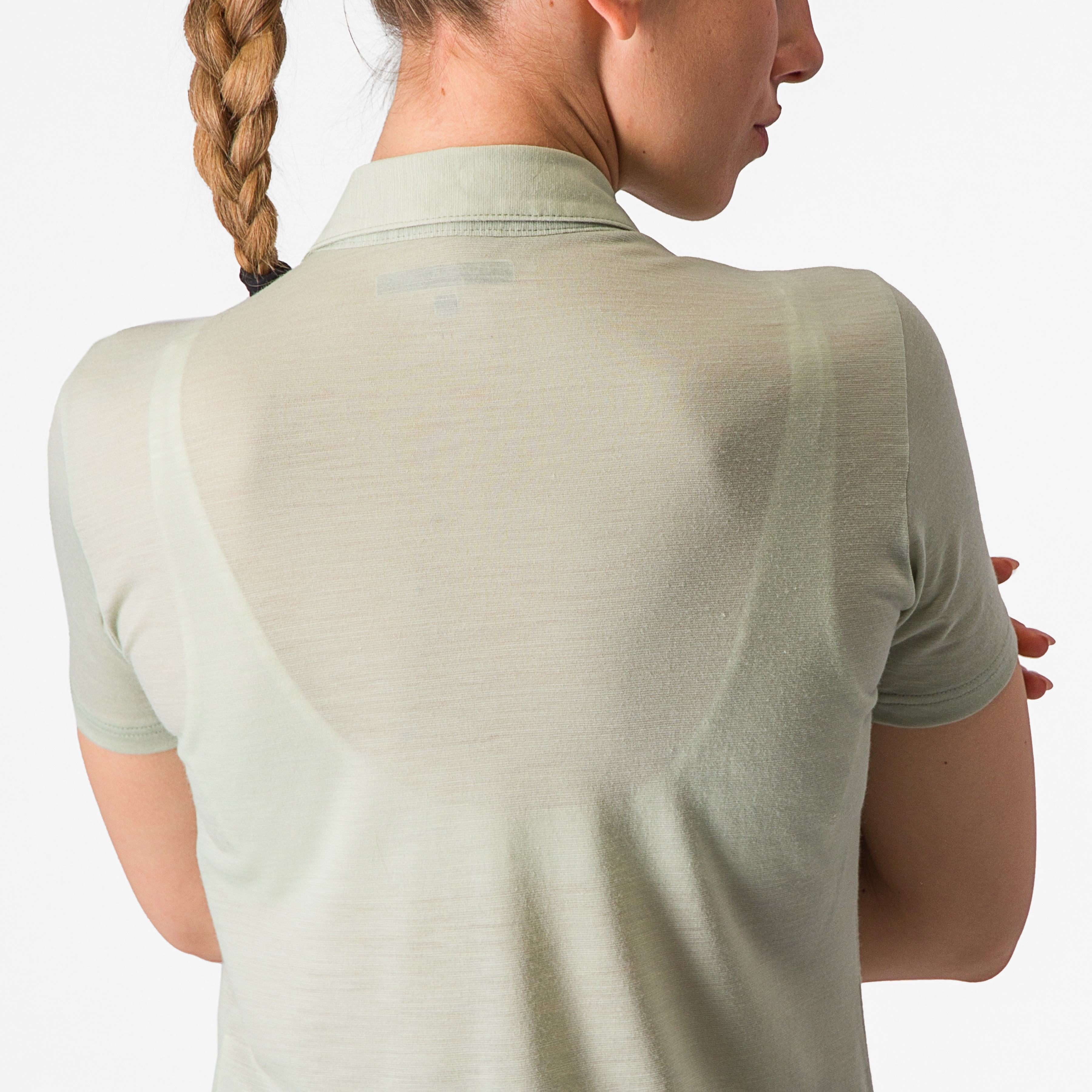 Merino w polo - desert green - castelli