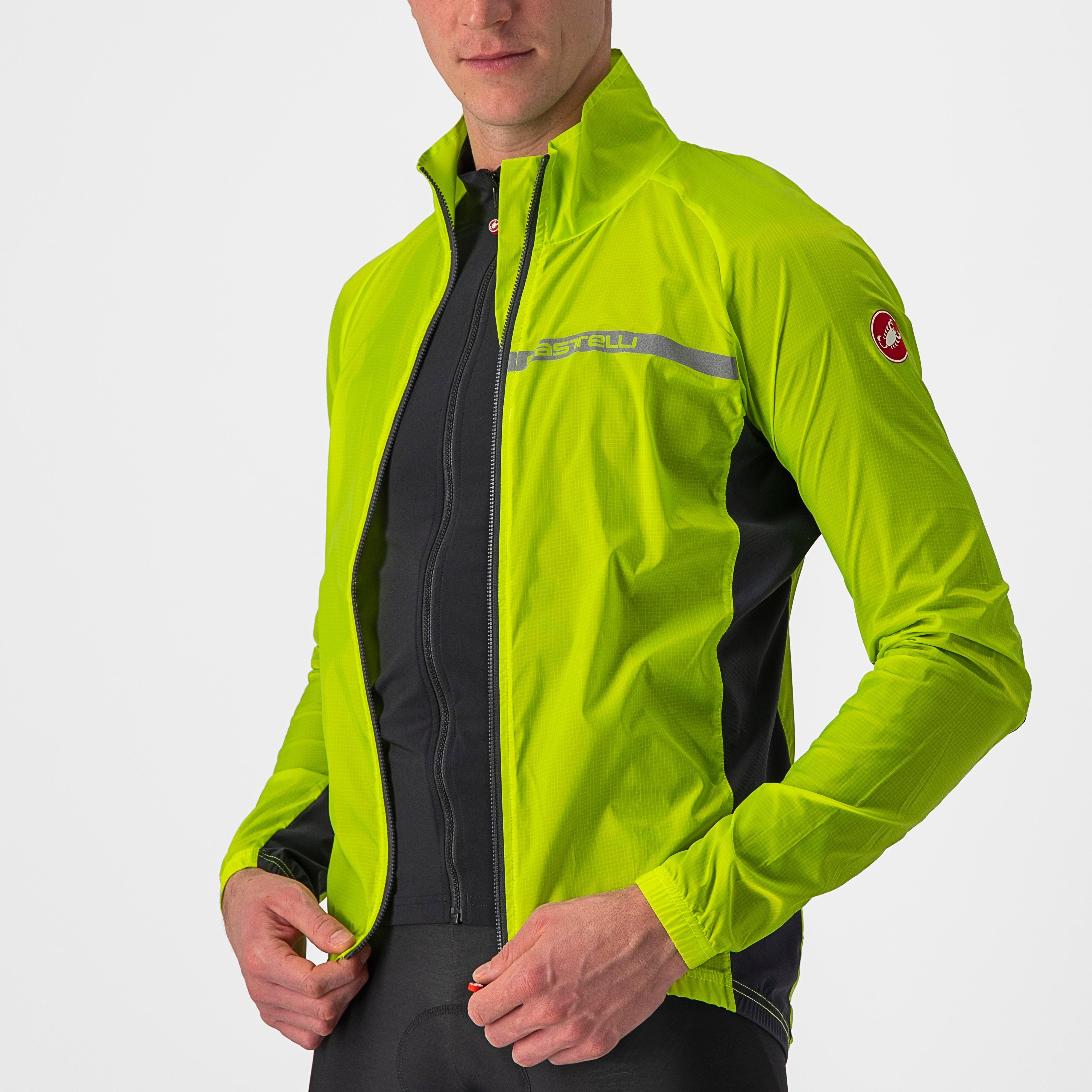 Squadra stretch jacket - electric lime/dark gray - castelli