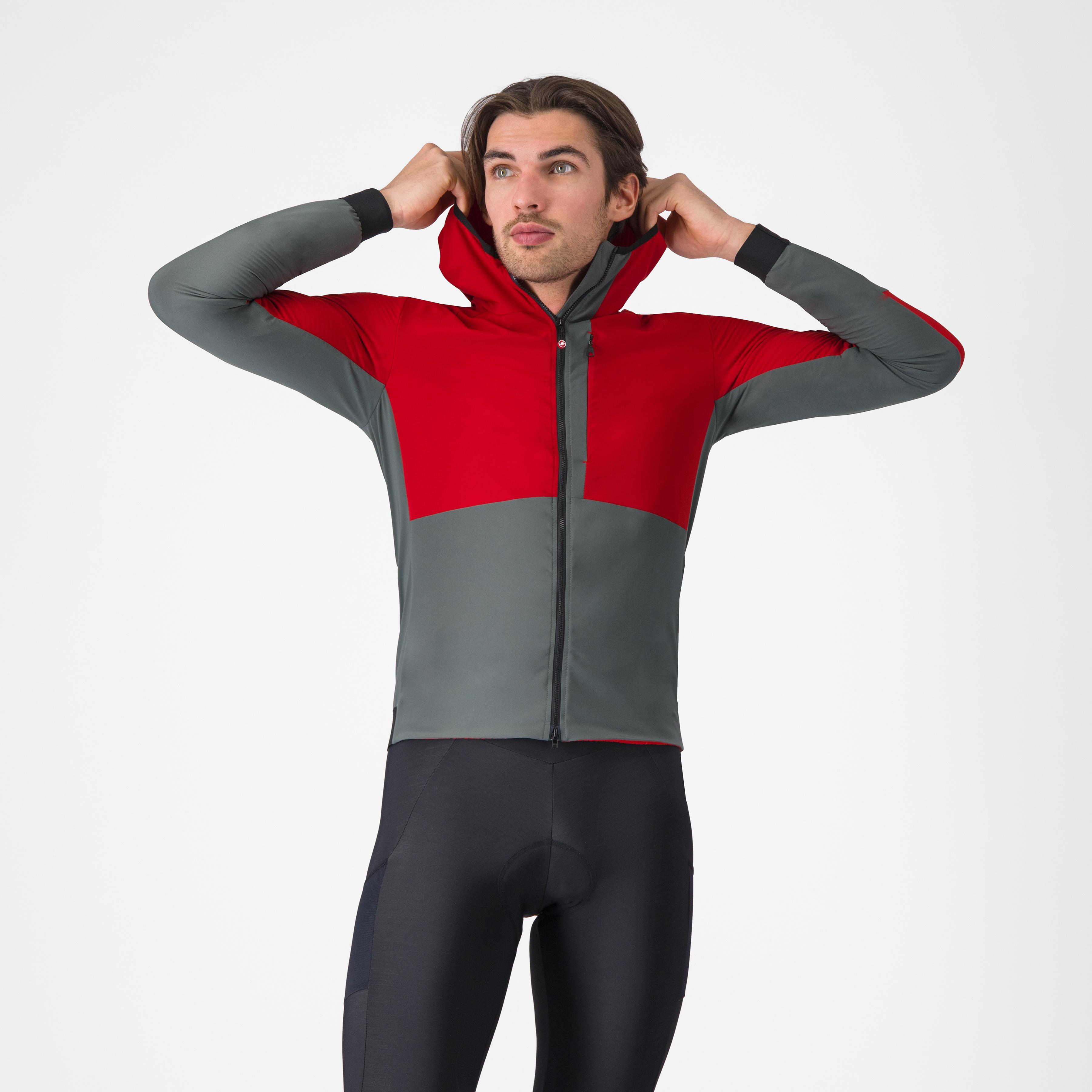 Fly unltd jacket - rich red/urban gray - castelli