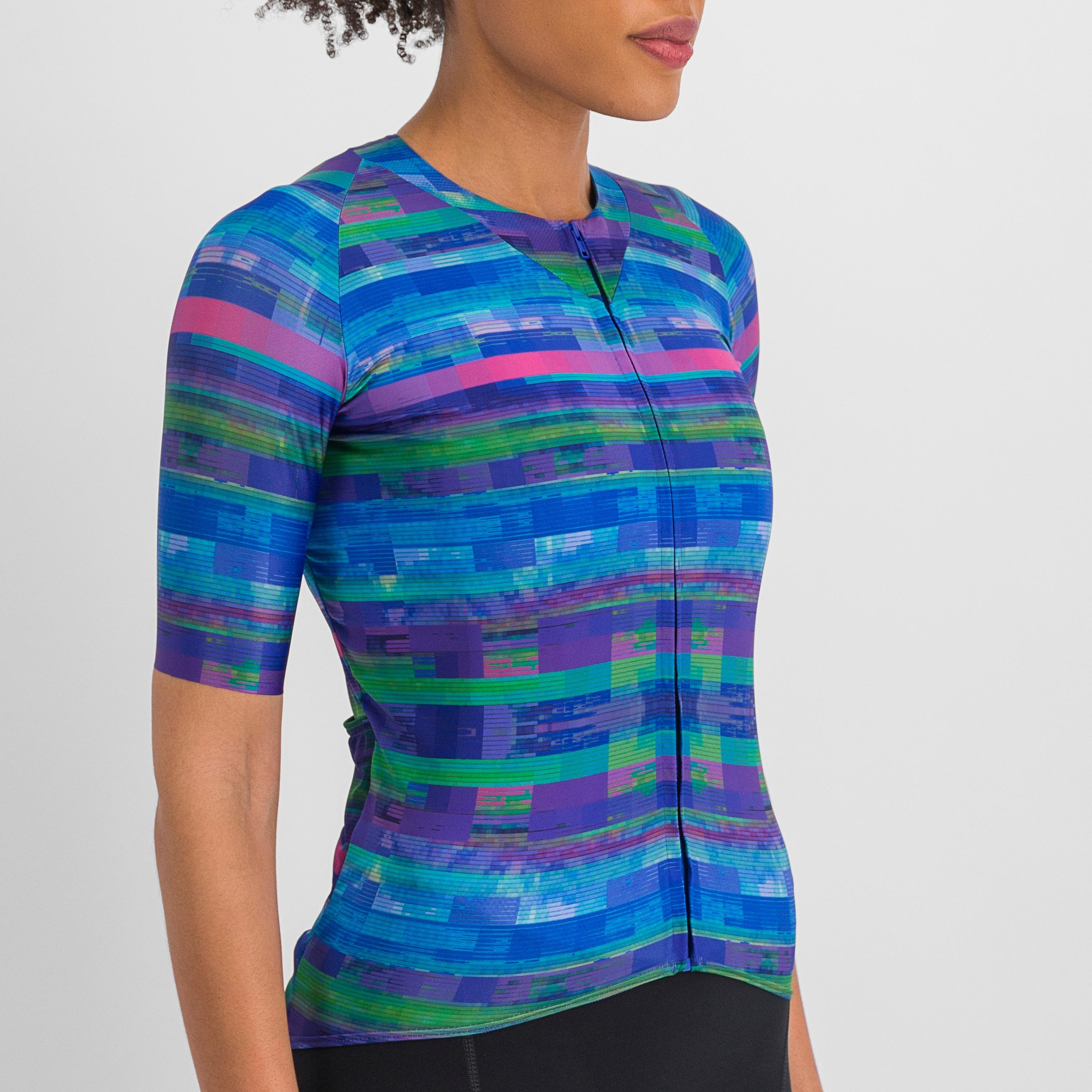 Glitch w bomber jersey - multicolor blue - sportful