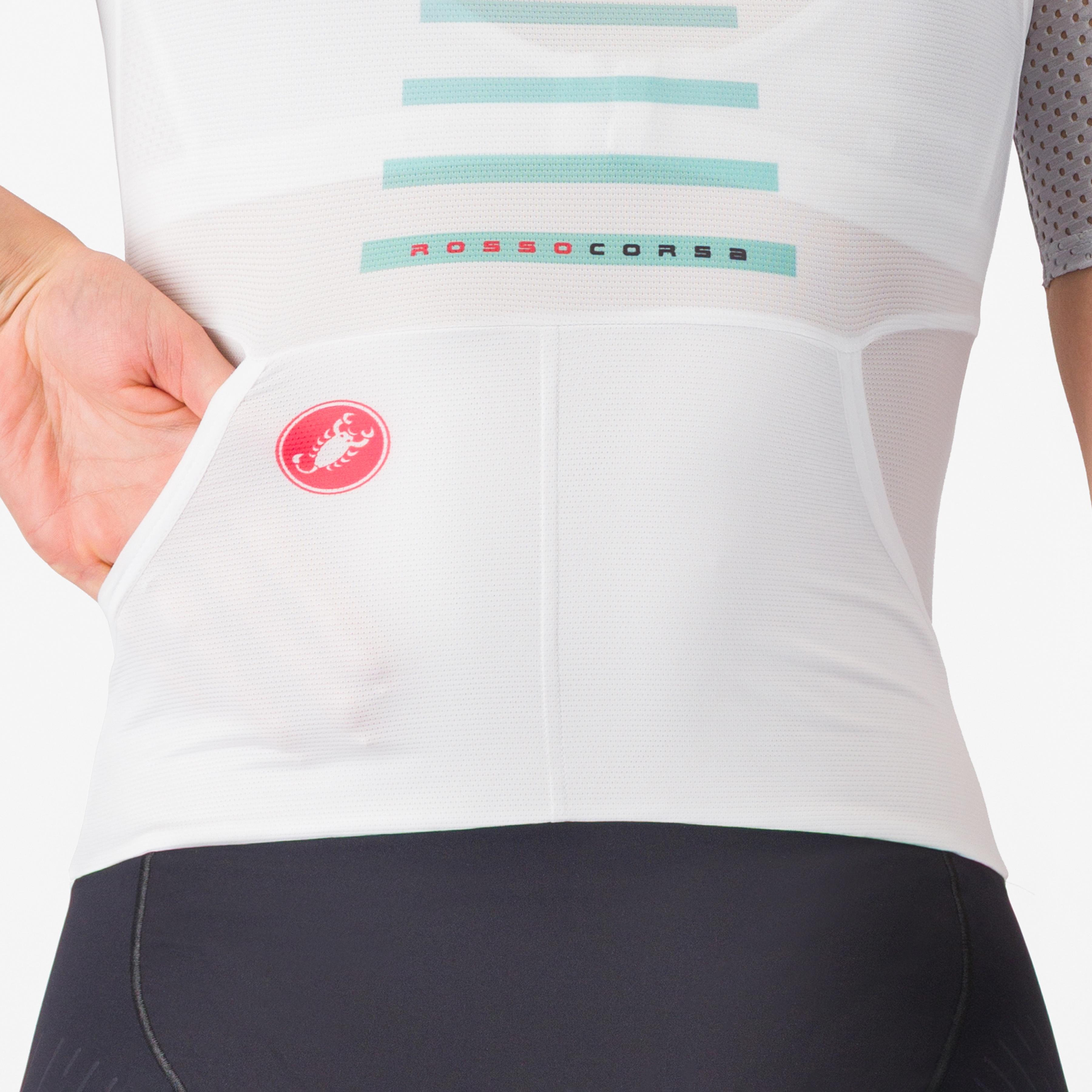 Free sanremo 3 w suit short sleeve - white/black - castelli