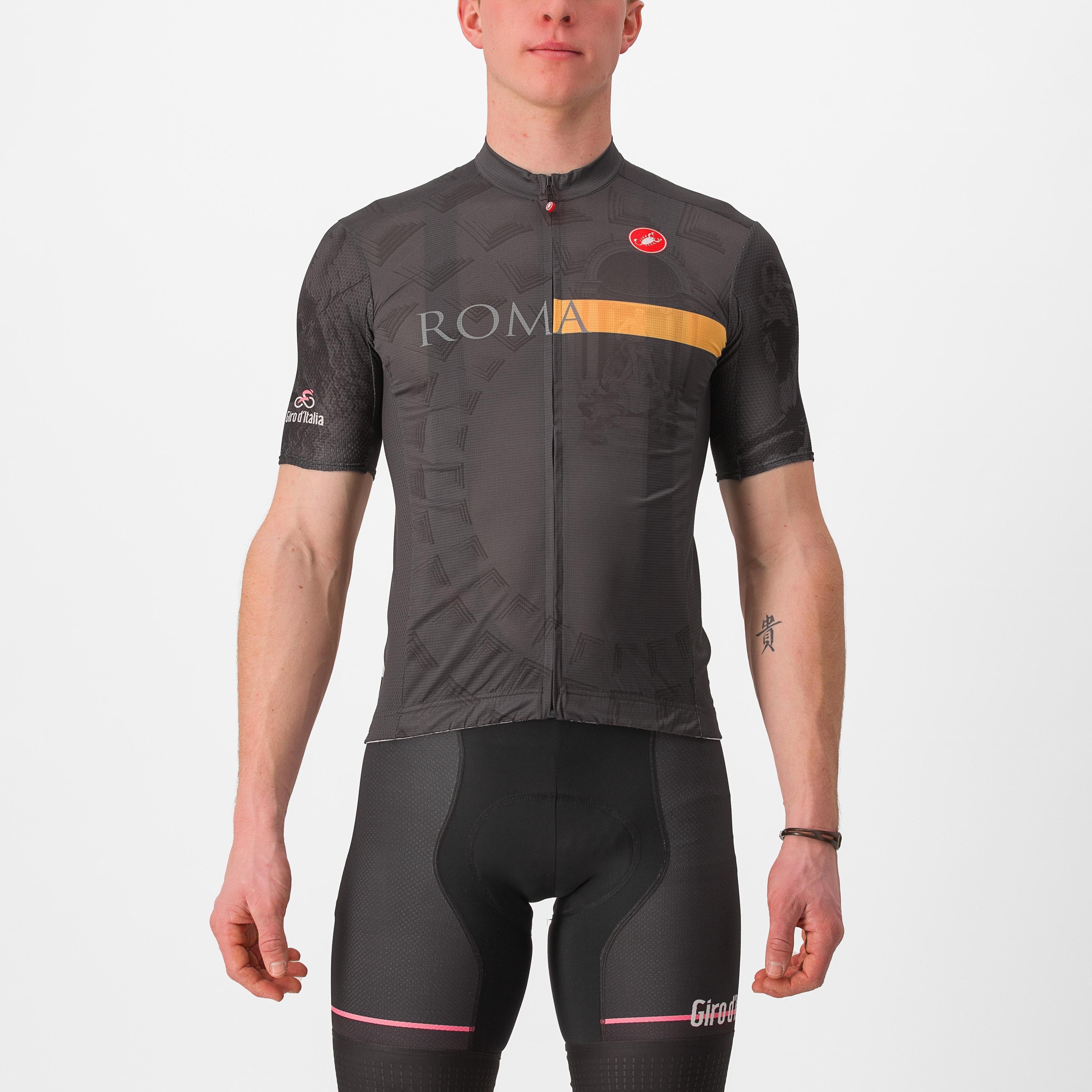 #giro roma jersey - antracite/dark gray/giallo - castelli