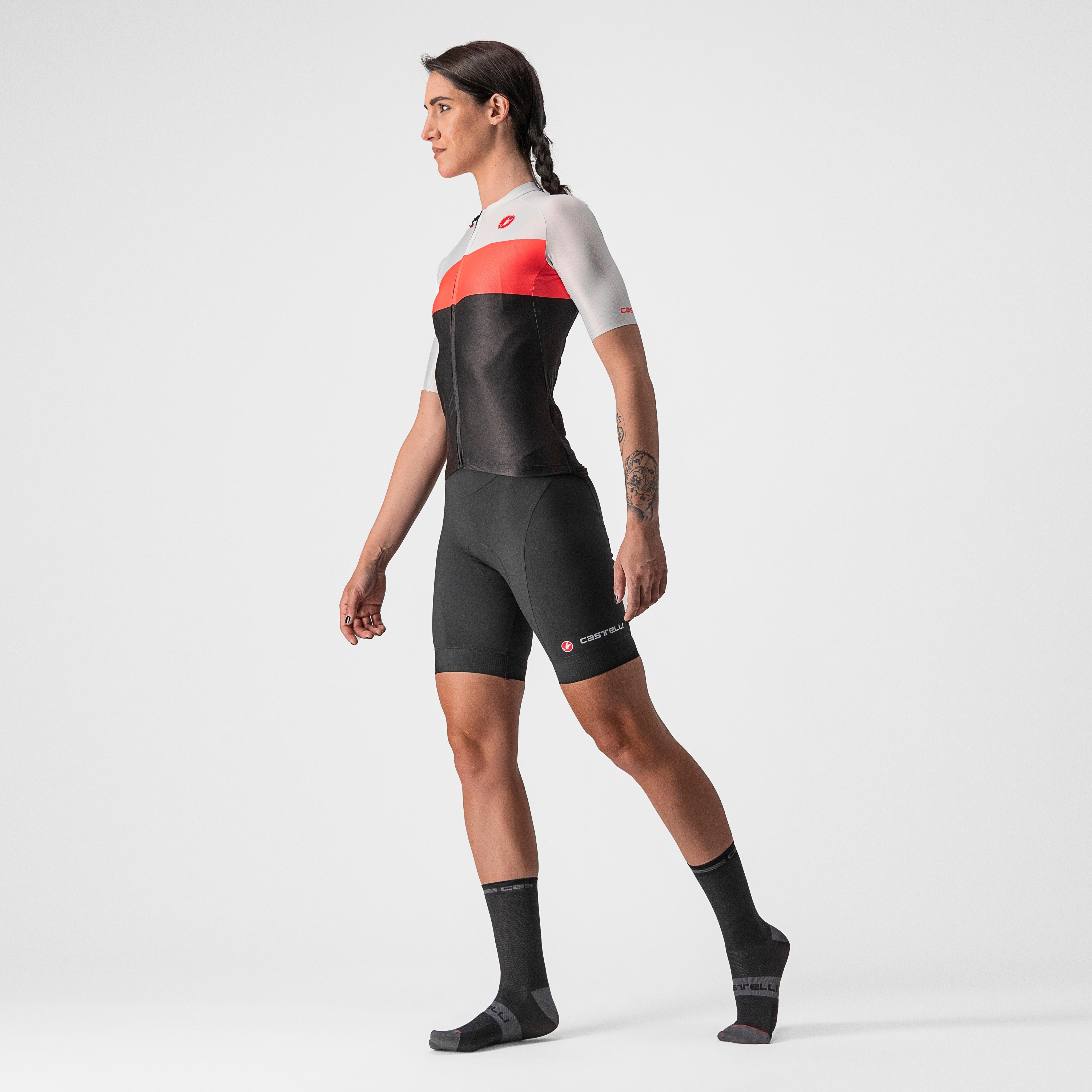 Aero pro w jersey - light black/brilliant pink-sil - castelli