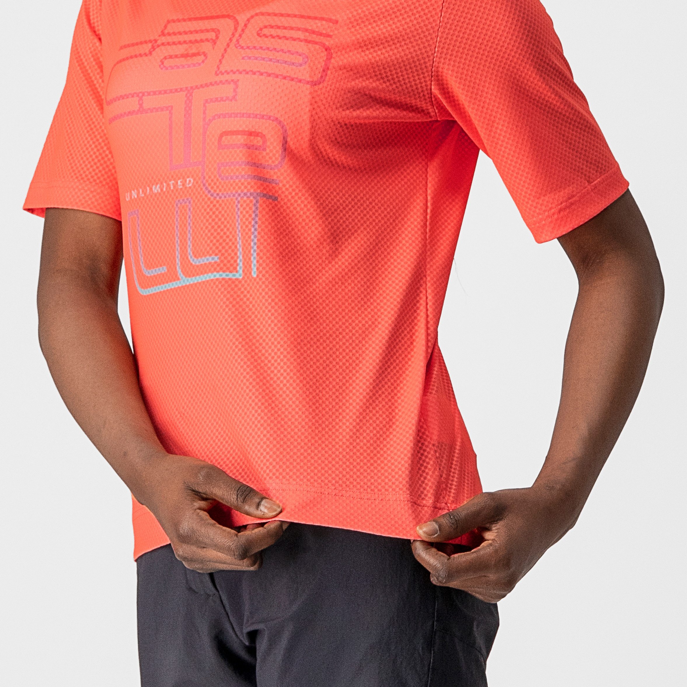 Trail tech w tee - coral flash - castelli
