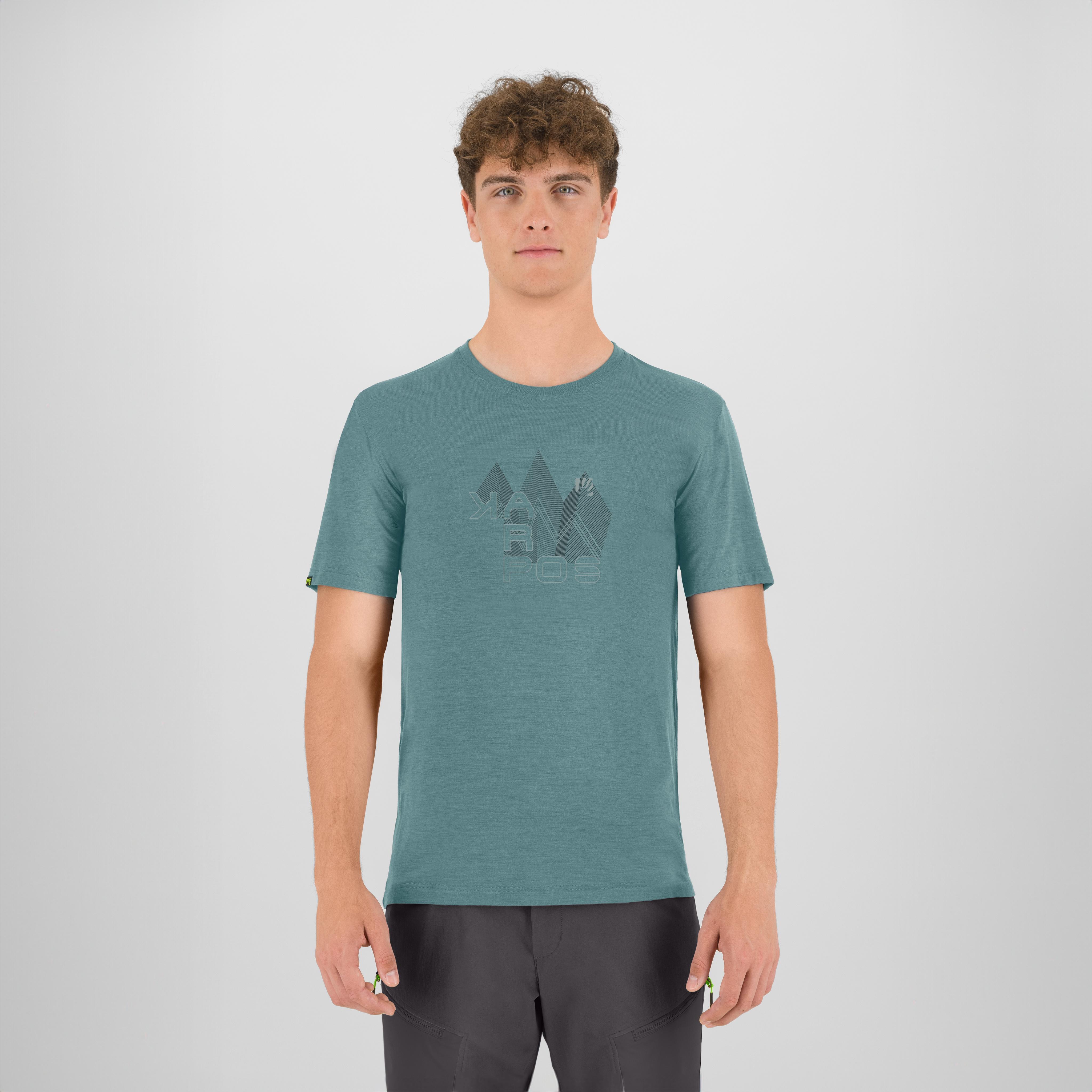 Gusela merino t-shirt - mineral blue - karpos