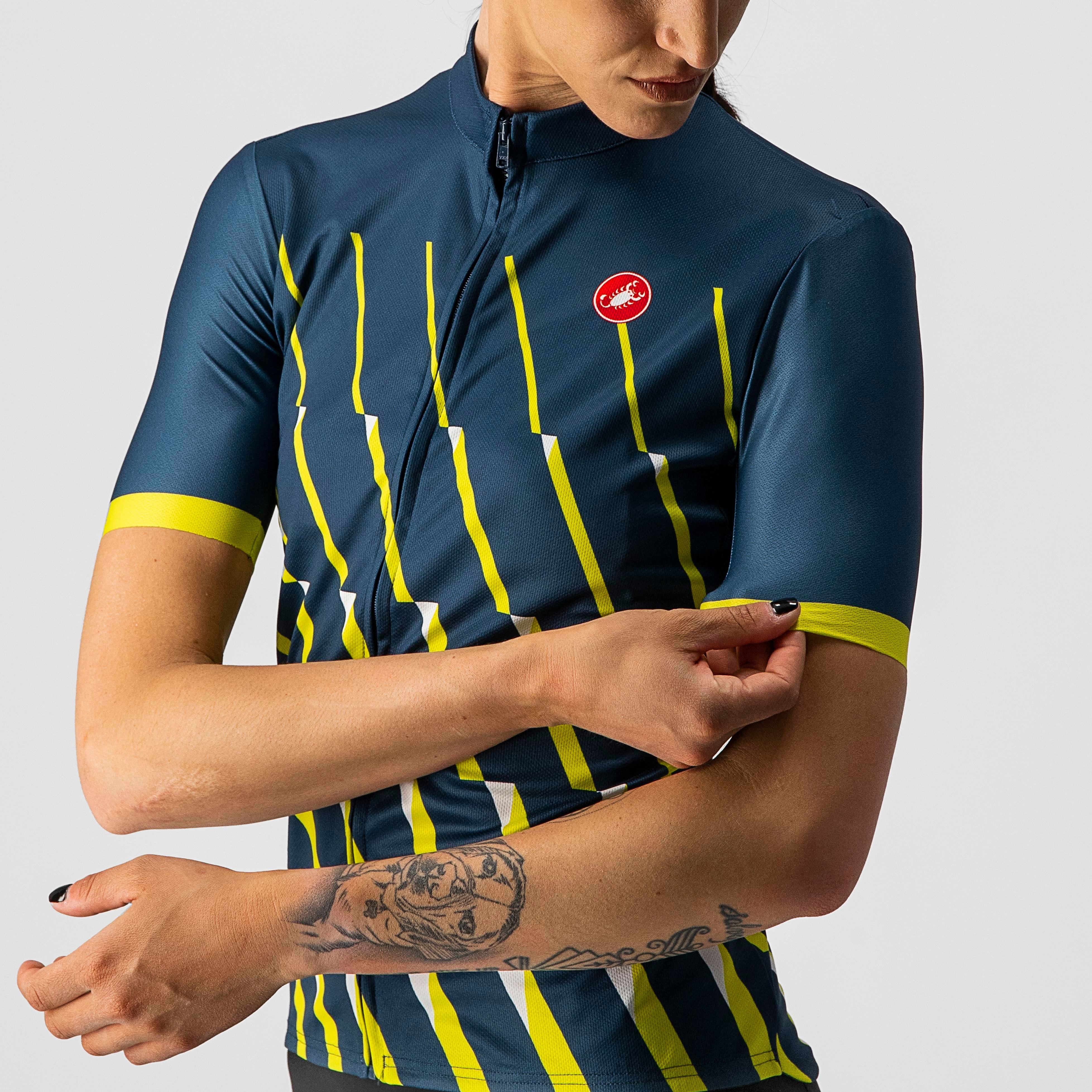 Pendio jersey - moonlit ocean/sulphur-white - castelli