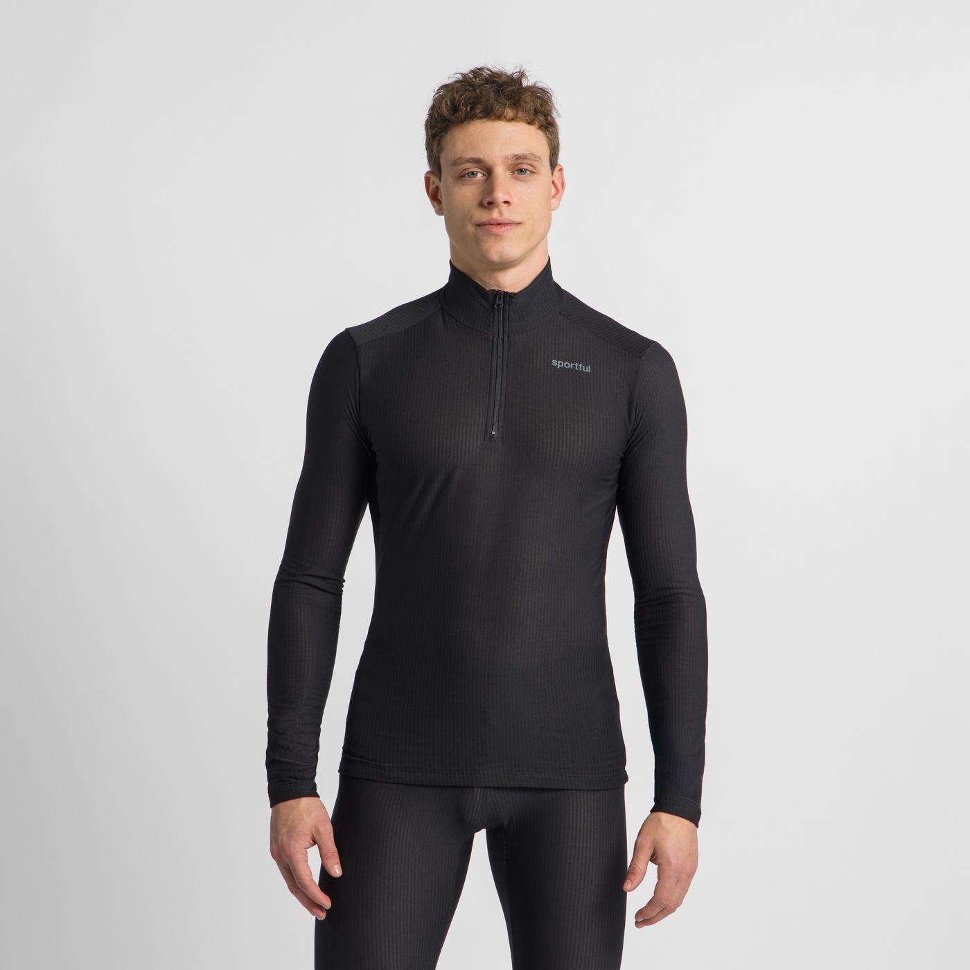 Winter tee halfzip - black - sportful