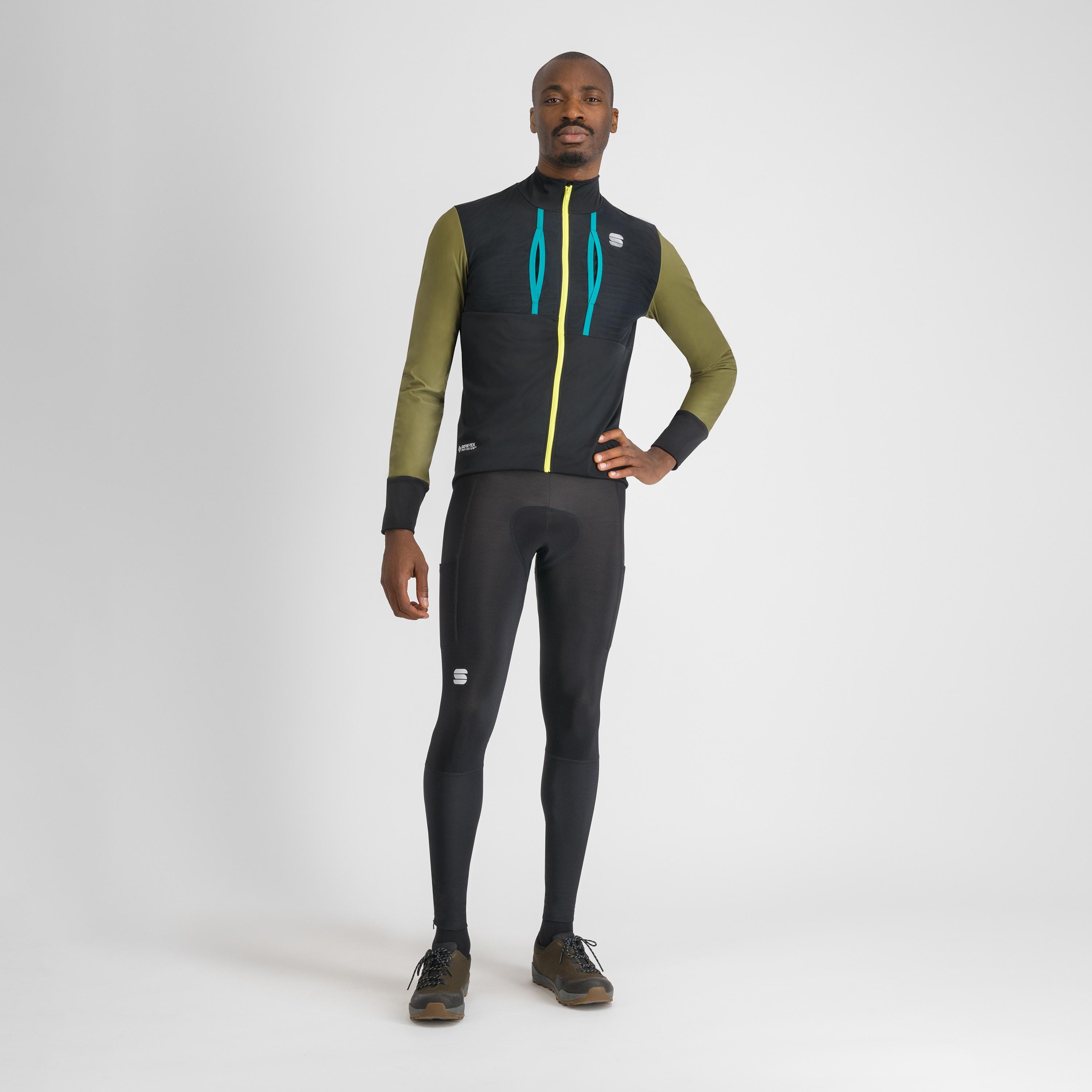 Supergiara jacket - black green blu - sportful