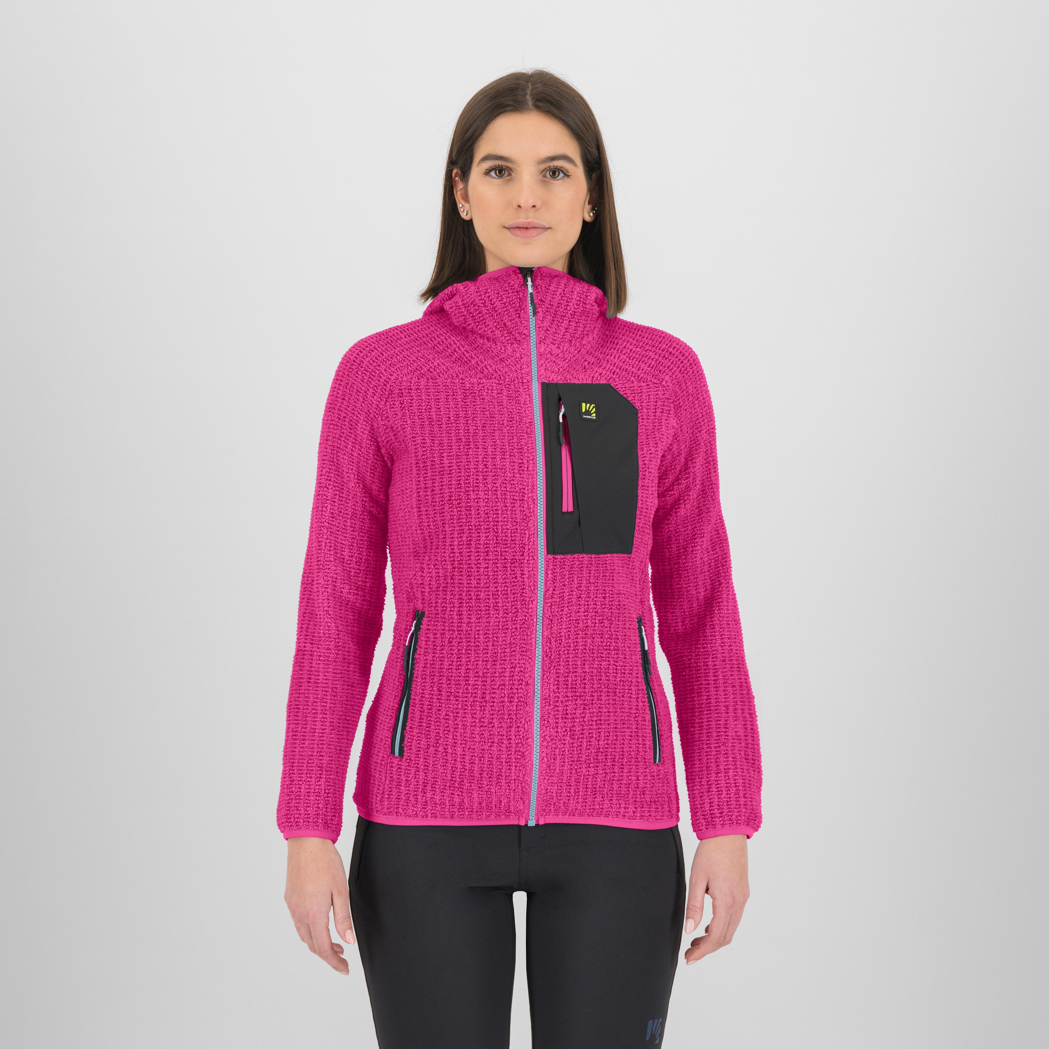 Rocchetta evo hoodie w fleece - purple/black - karpos