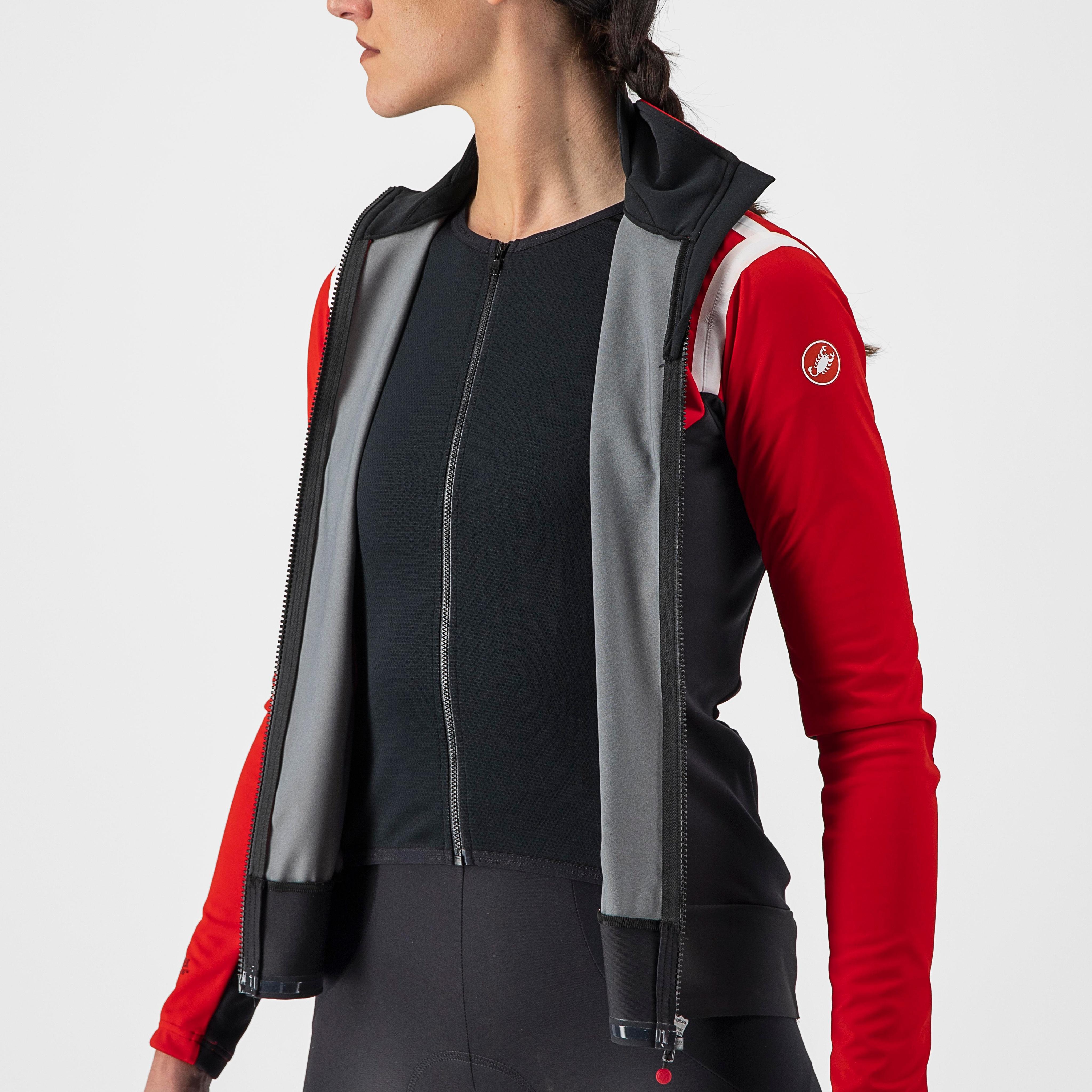 Alpha ros 2 w light jacket - red/black-white - castelli