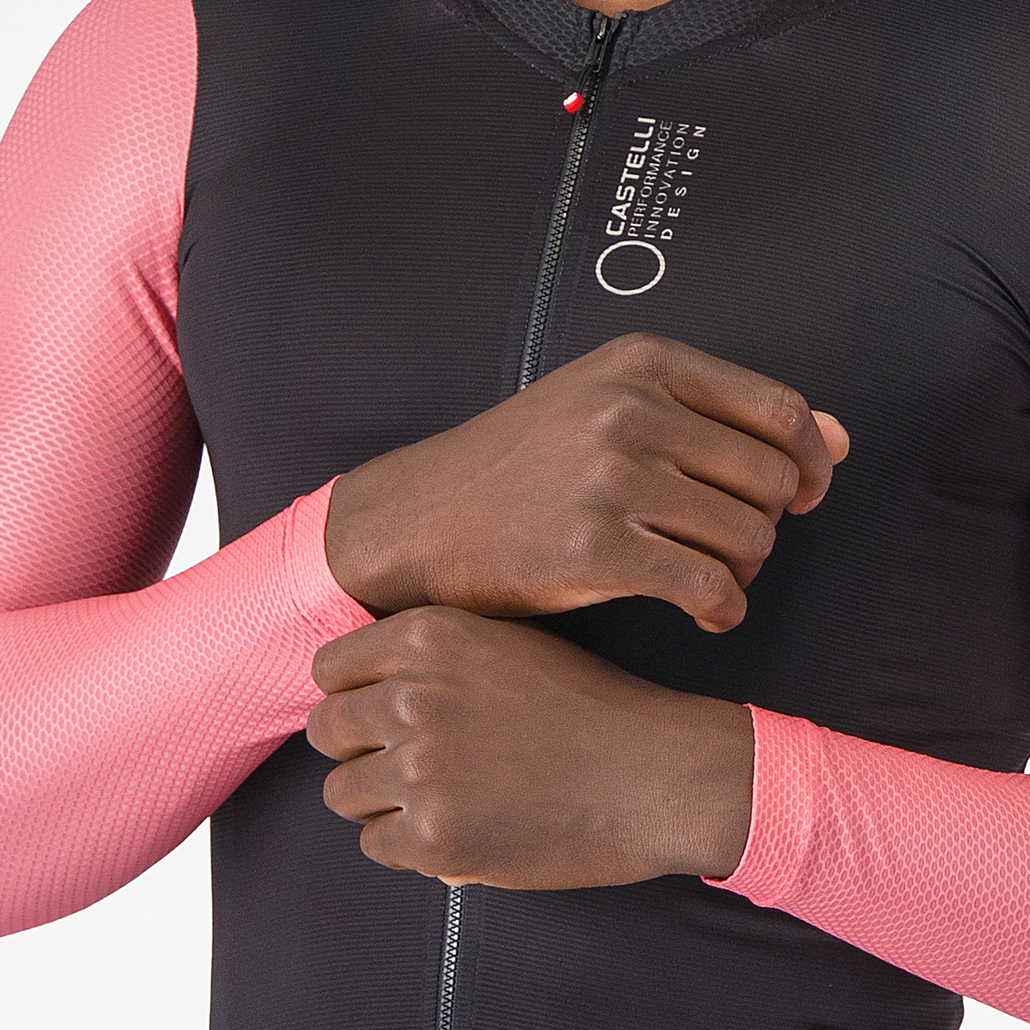 Corretto ls jersey - black/rosa giro-silver moon - castelli