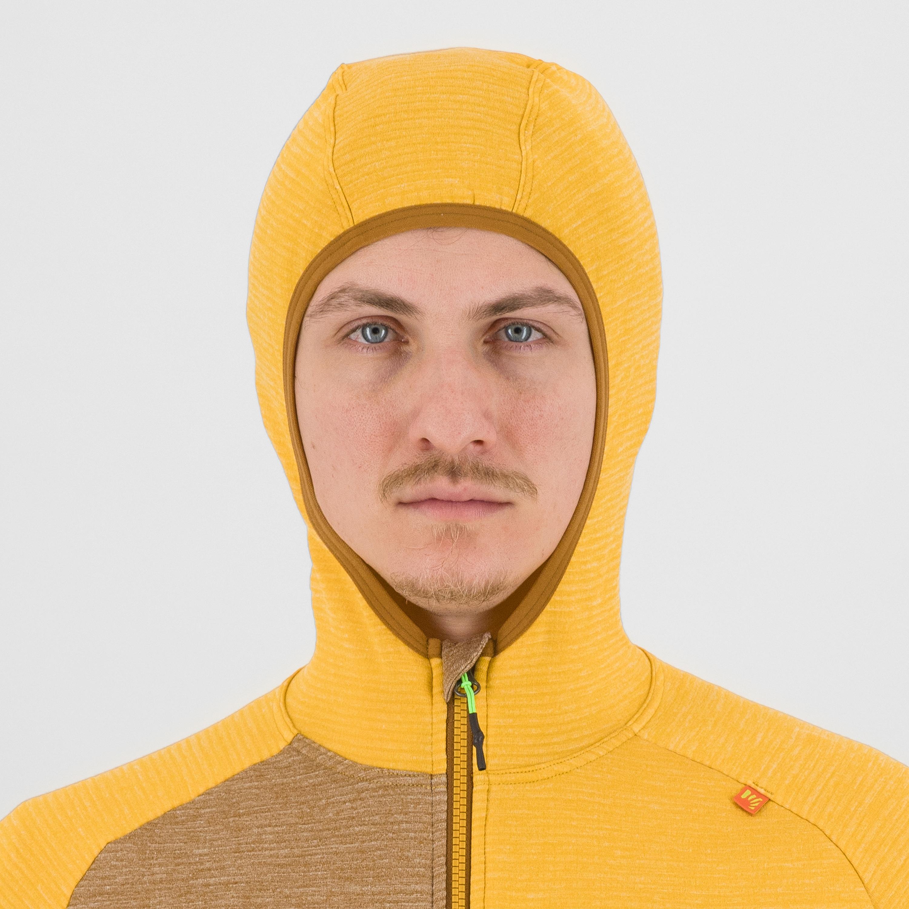 Camoscio full zip hoodie - nuthatch/golden - karpos