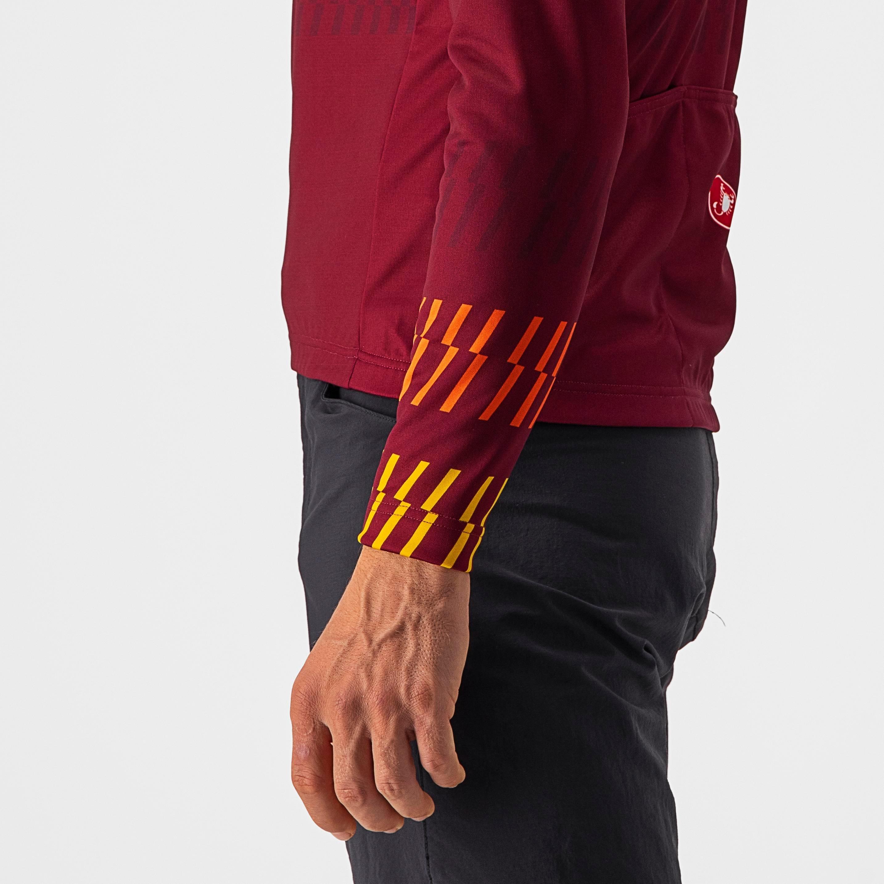 Unlimited thermal jersey - bordeaux/goldenrod-orange - castelli