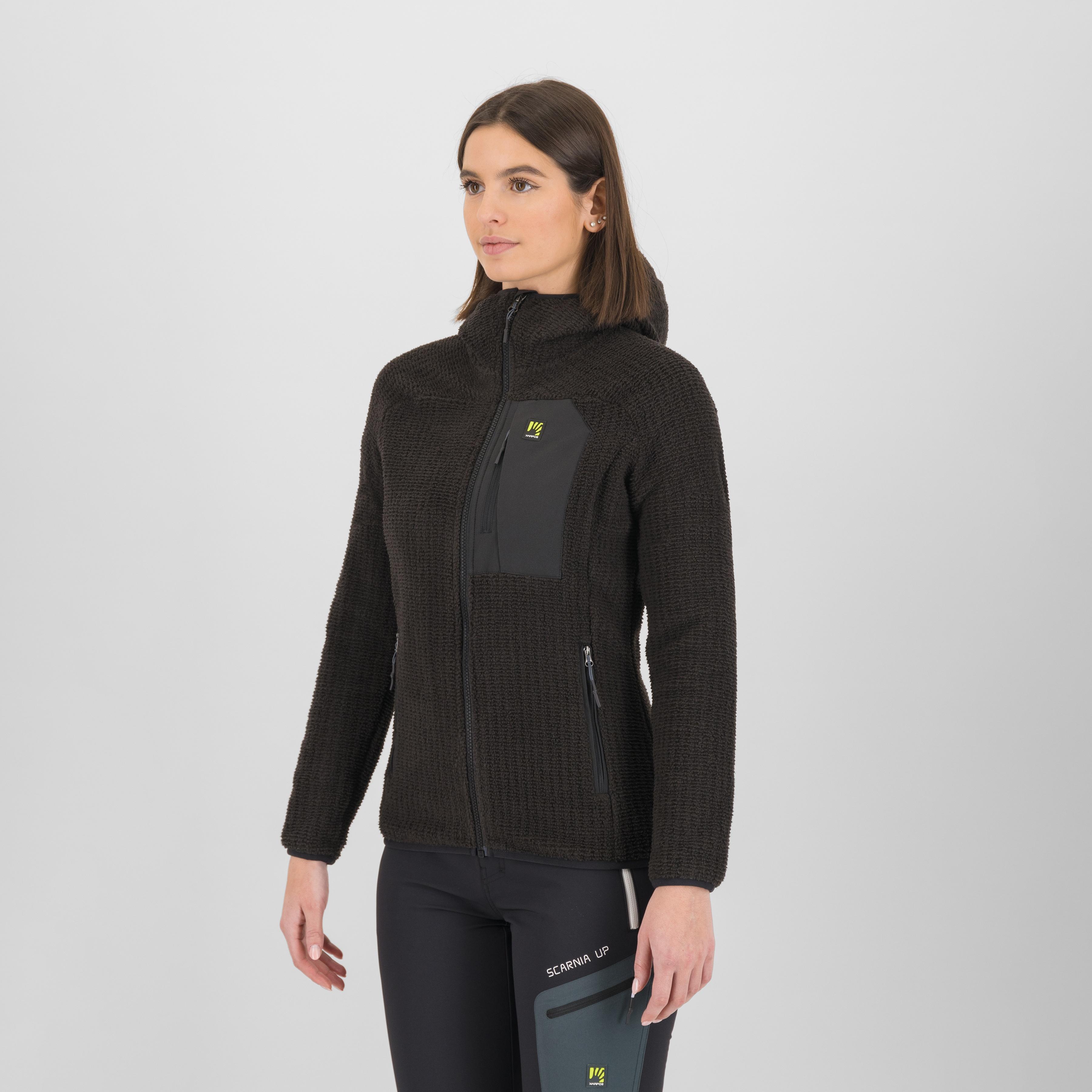 Rocchetta evo hoodie w fleece - black - karpos