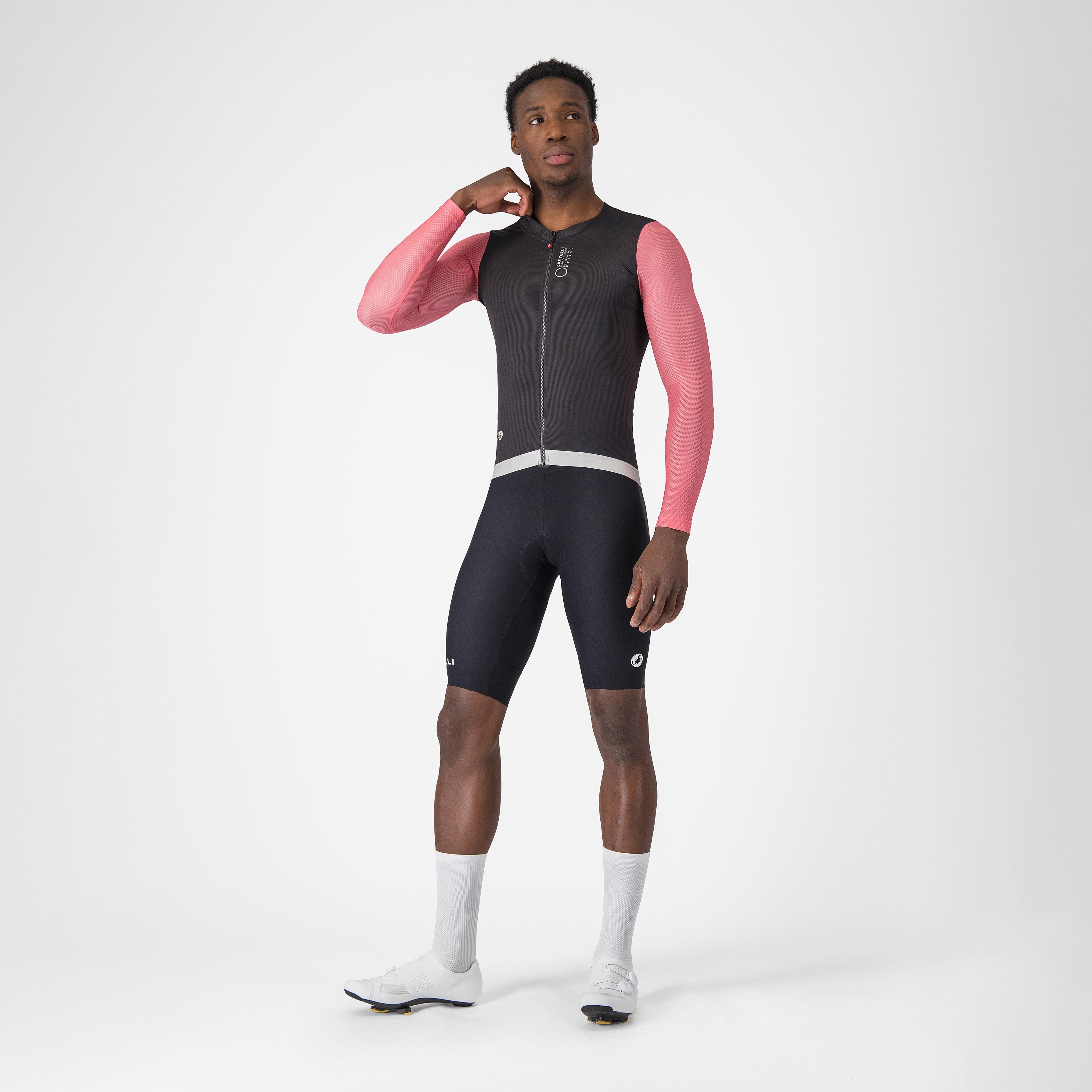 Corretto ls jersey - black/rosa giro-silver moon - castelli