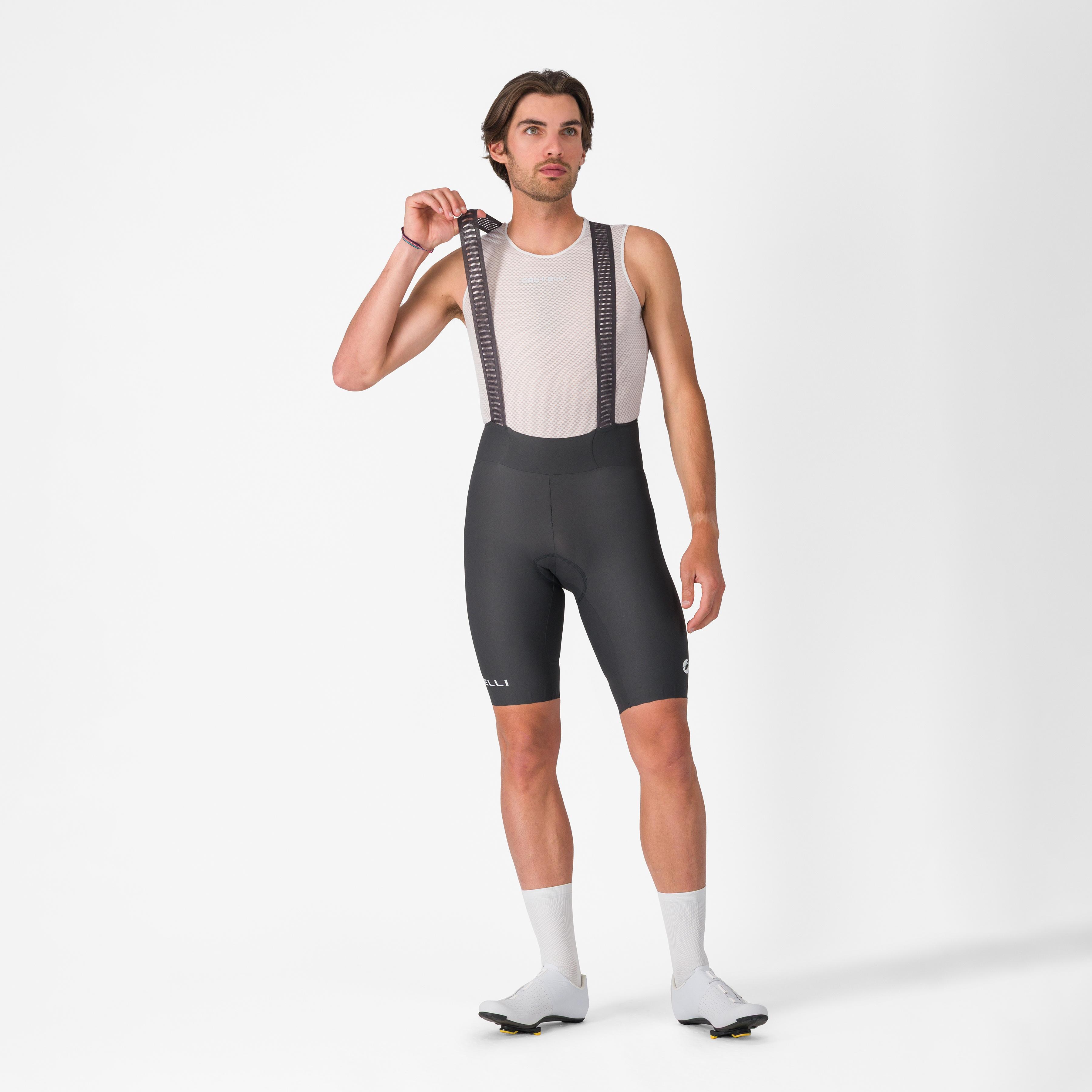 Espresso 2 bibshort - dark gray - castelli