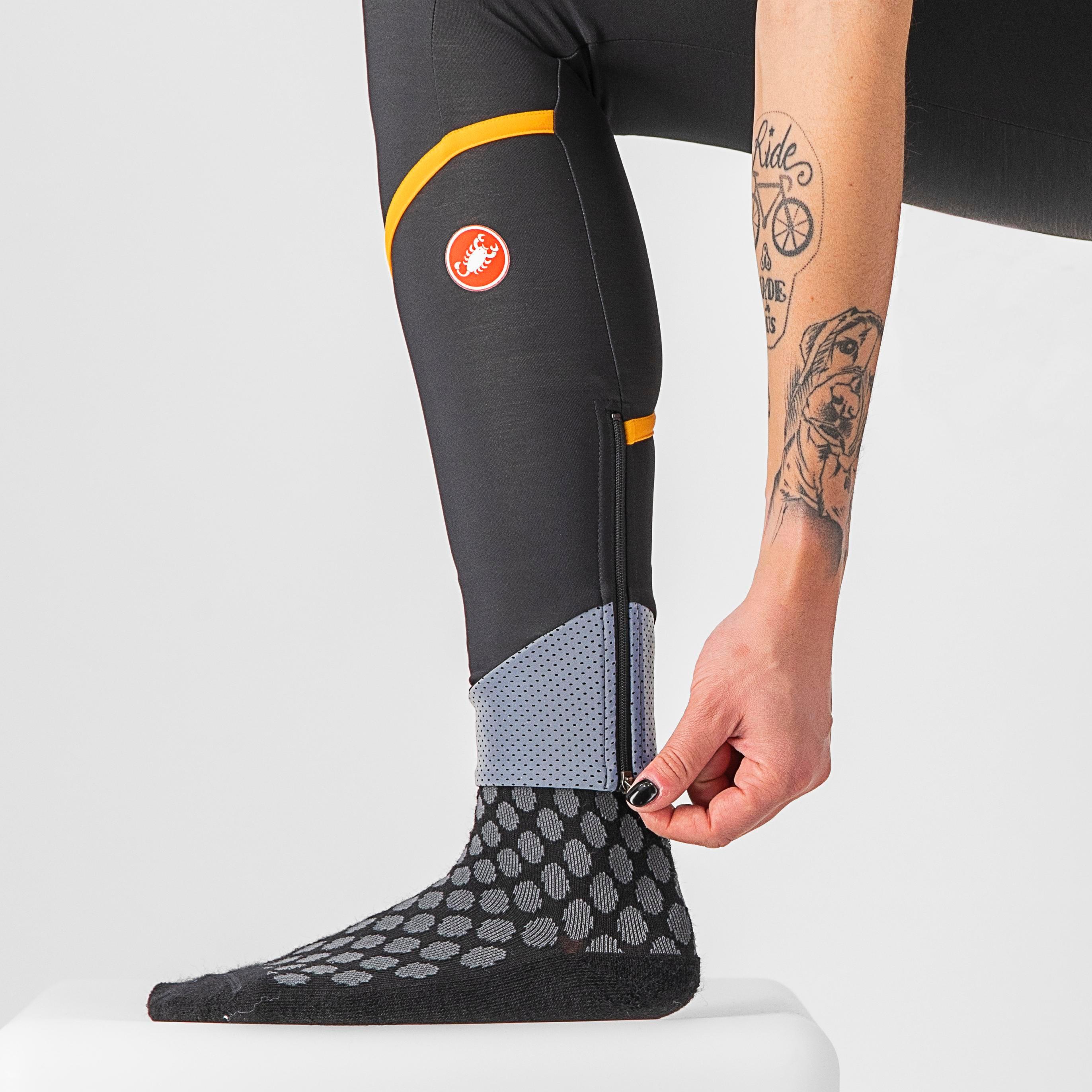 Velocissima dt bibtight - black/melon-silver reflex - castelli
