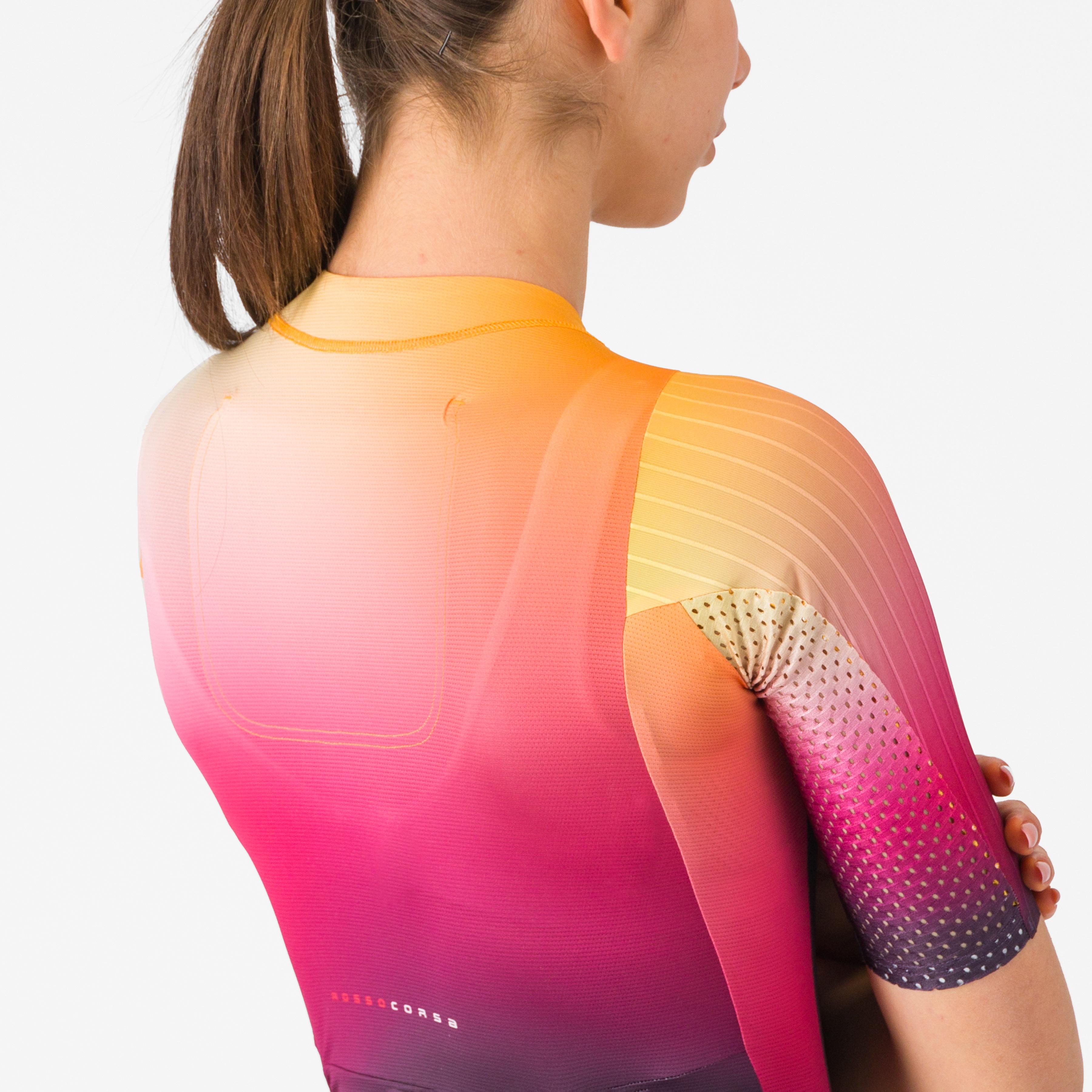 Free sanremo 3 w suit short sleeve - dark night shade/vivid orange- - castelli
