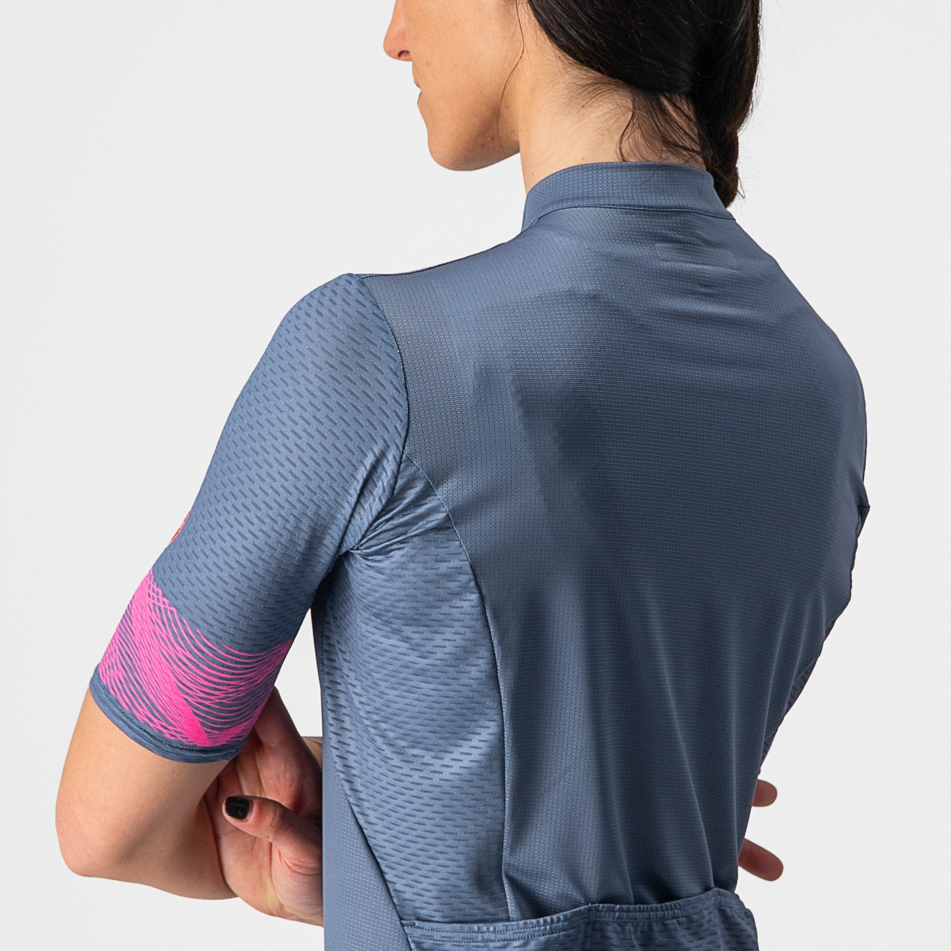Fenice jersey - light steel blue/pink fluo - castelli