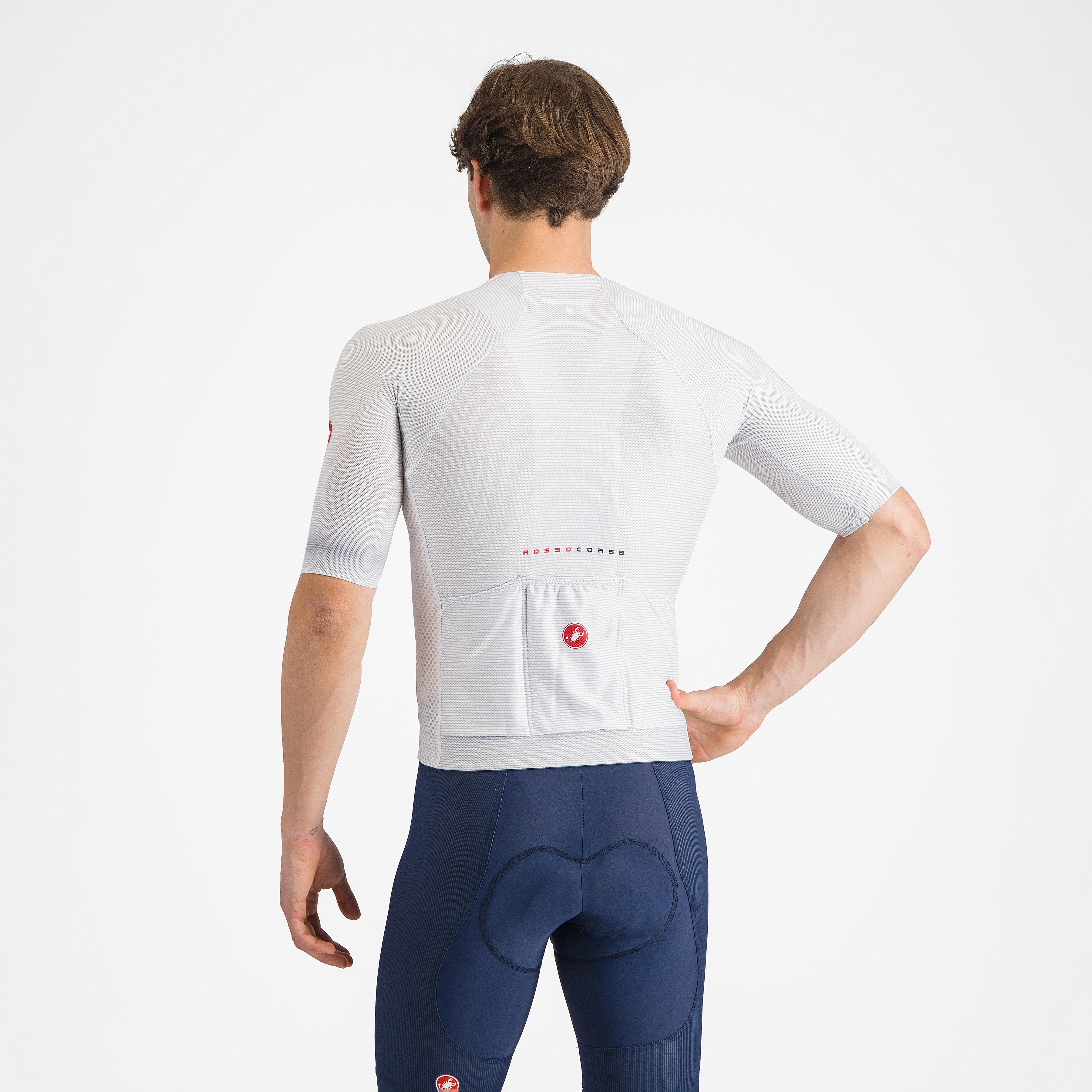 Climber's a/c jersey - silver gray/red - castelli