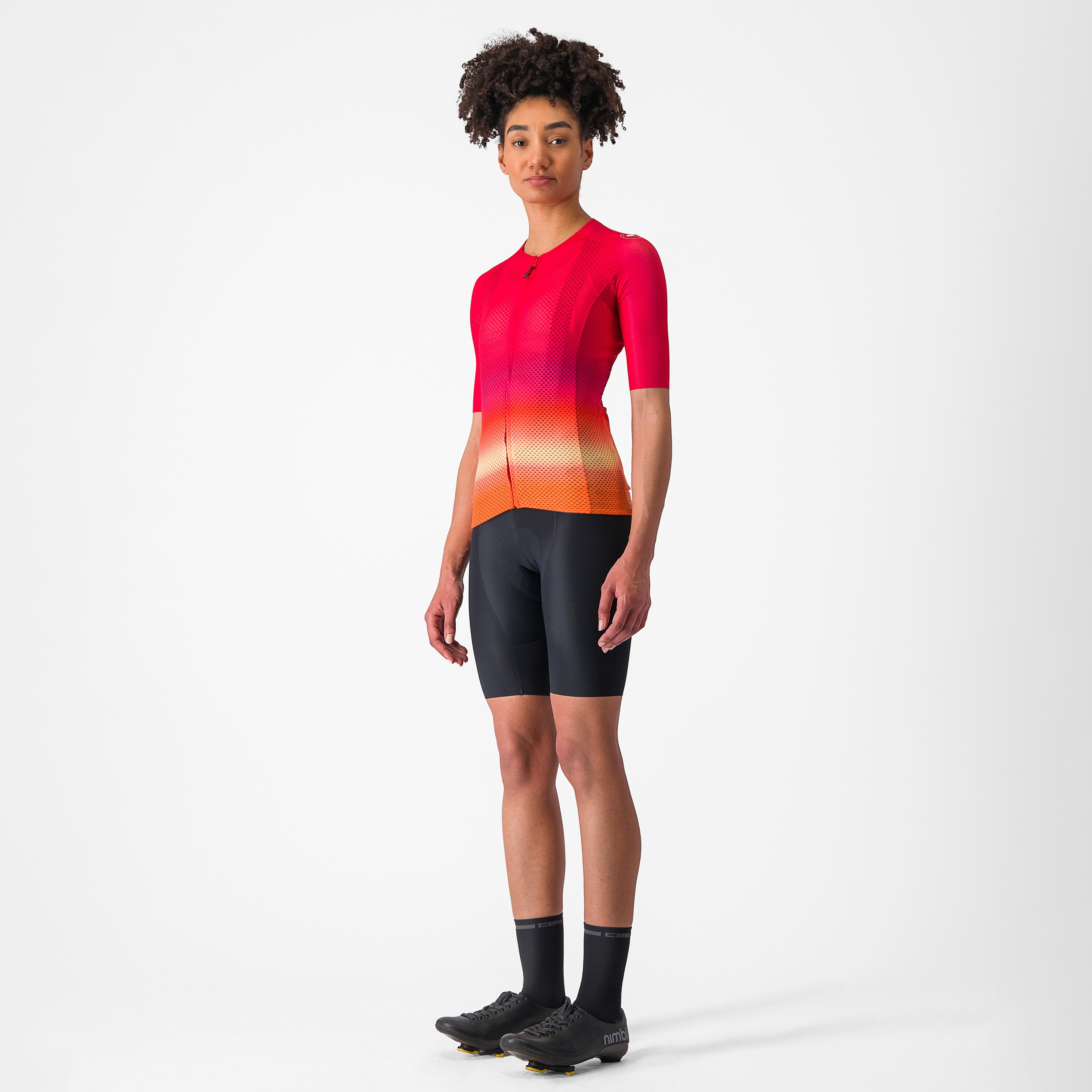 Climber's 4.0 w jersey - hibiscus/pink-ornge - castelli