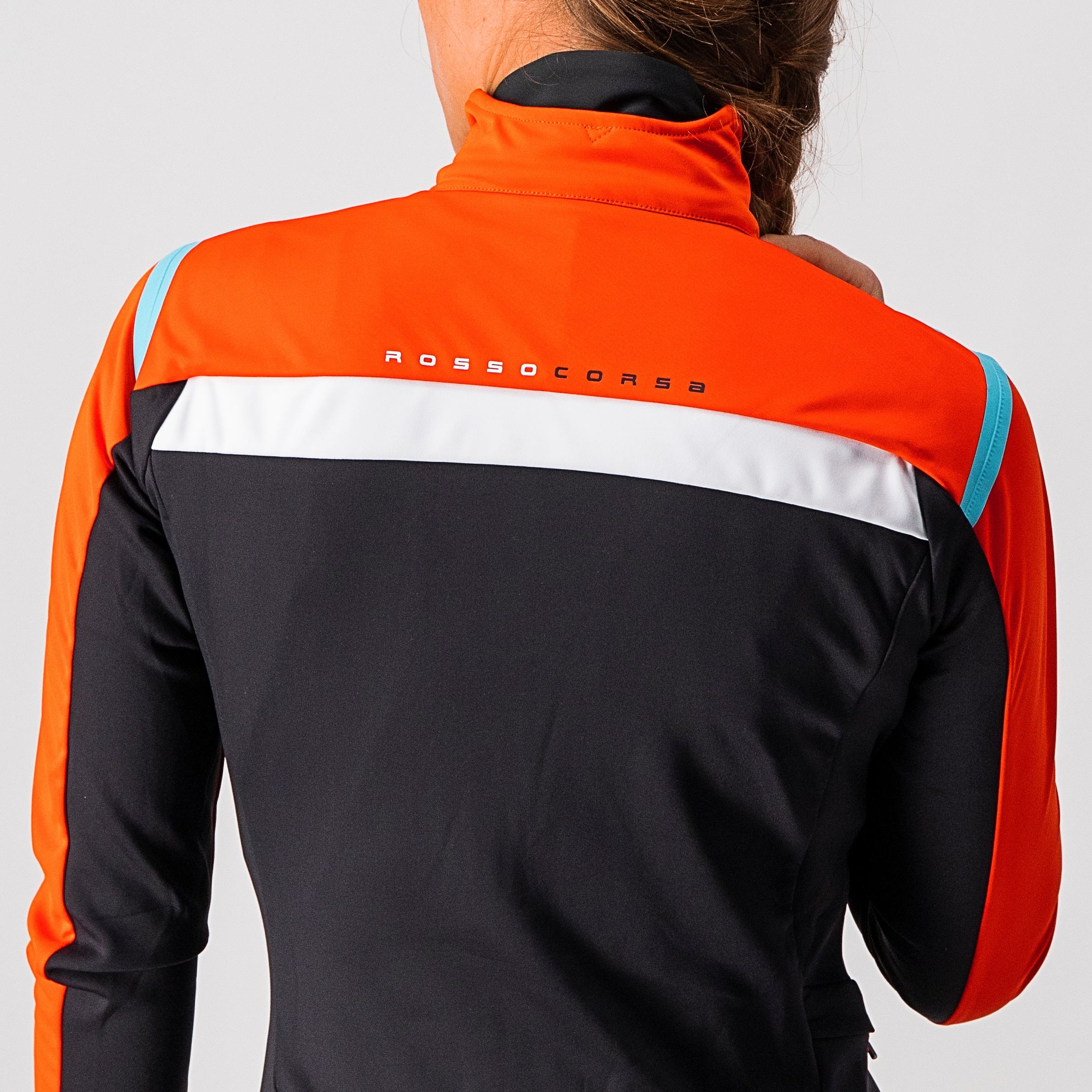 Alpha ros 2 w light jacket - fiery red/black-celeste - castelli
