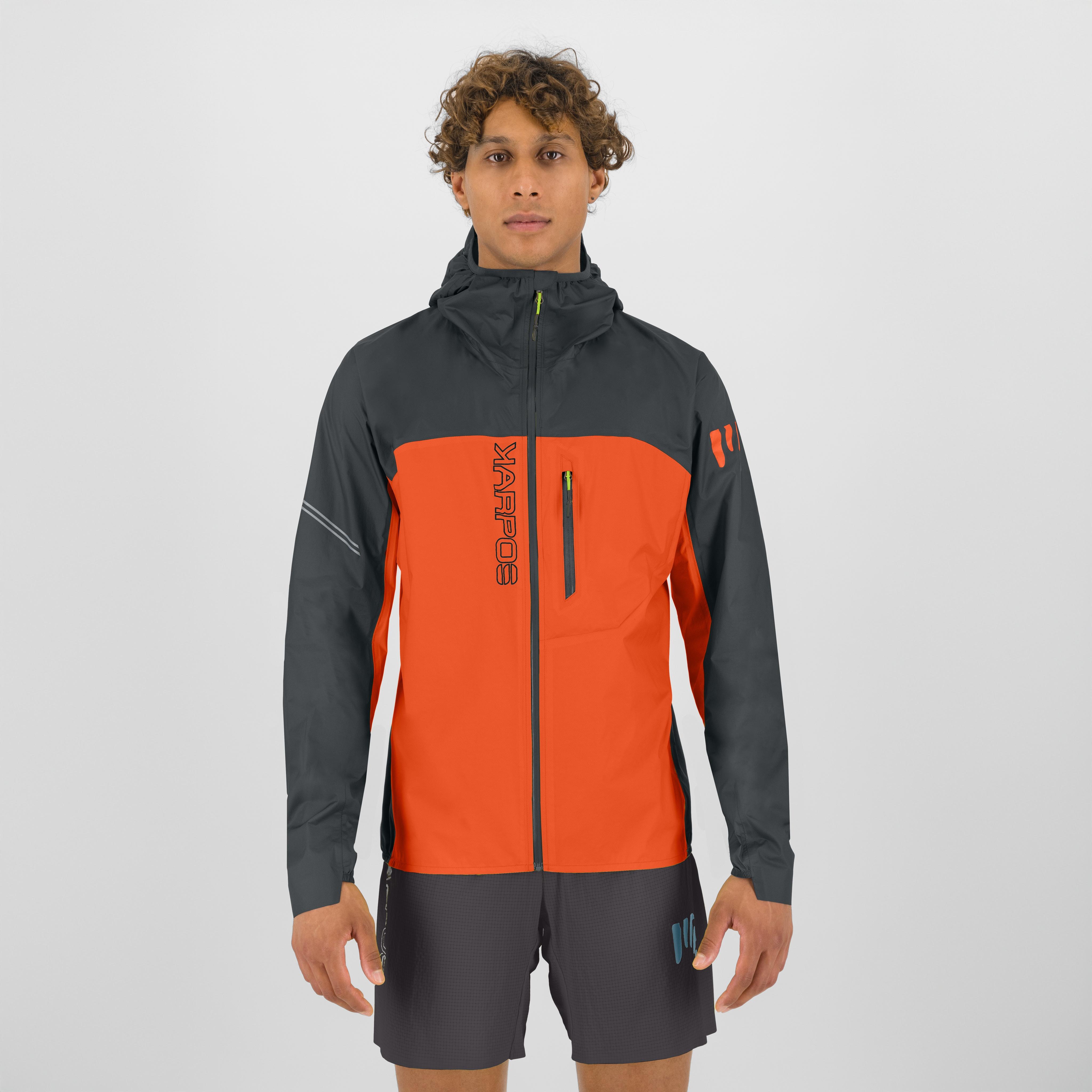 Lavaredo rain evo jacket - orange/woodl.gray - karpos