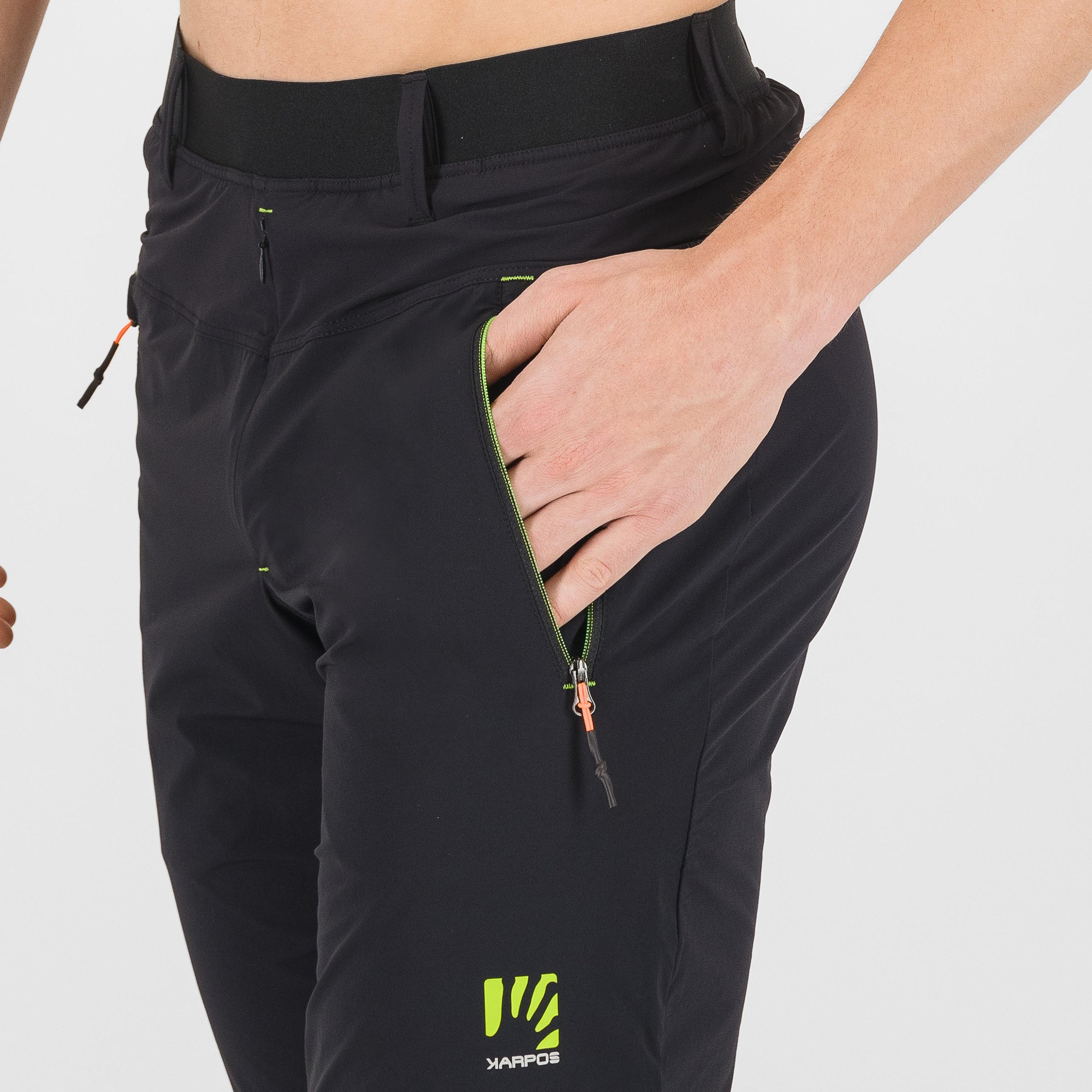 Tre cime zip-off pant - black/jasmine green - karpos
