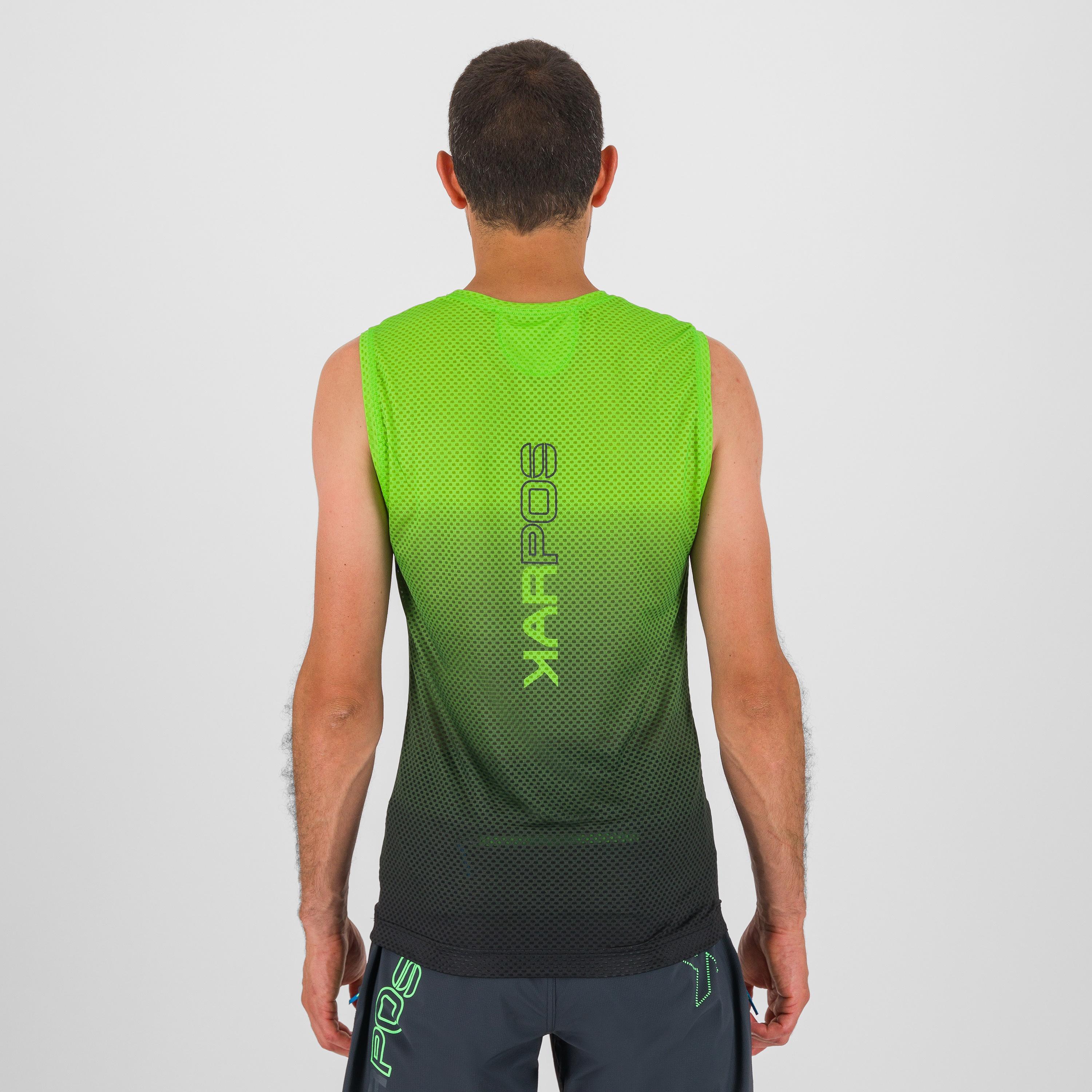 Verve mesh sleeveless - black/jasmine green - karpos