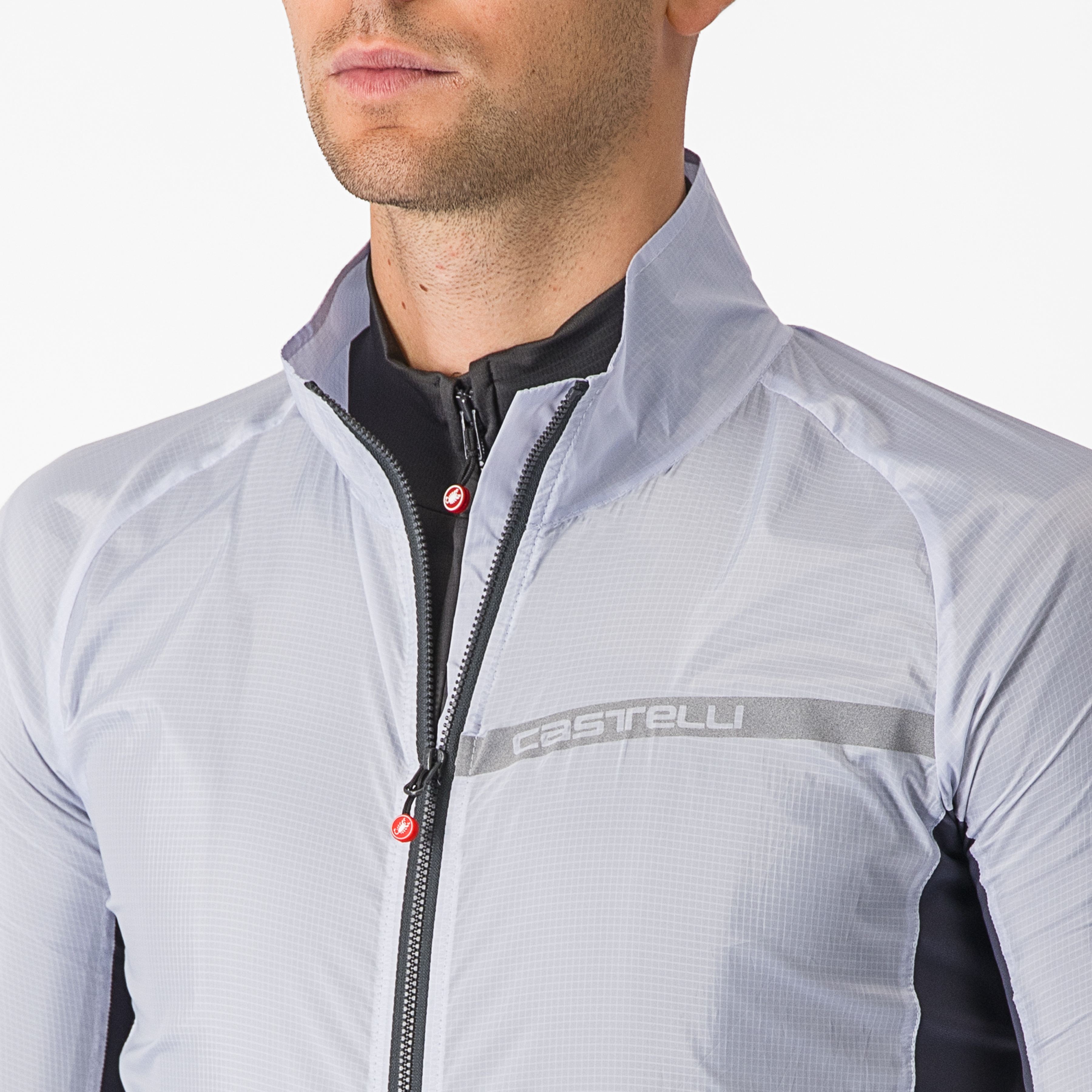 Squadra stretch jacket - silver gray/dark gray - castelli