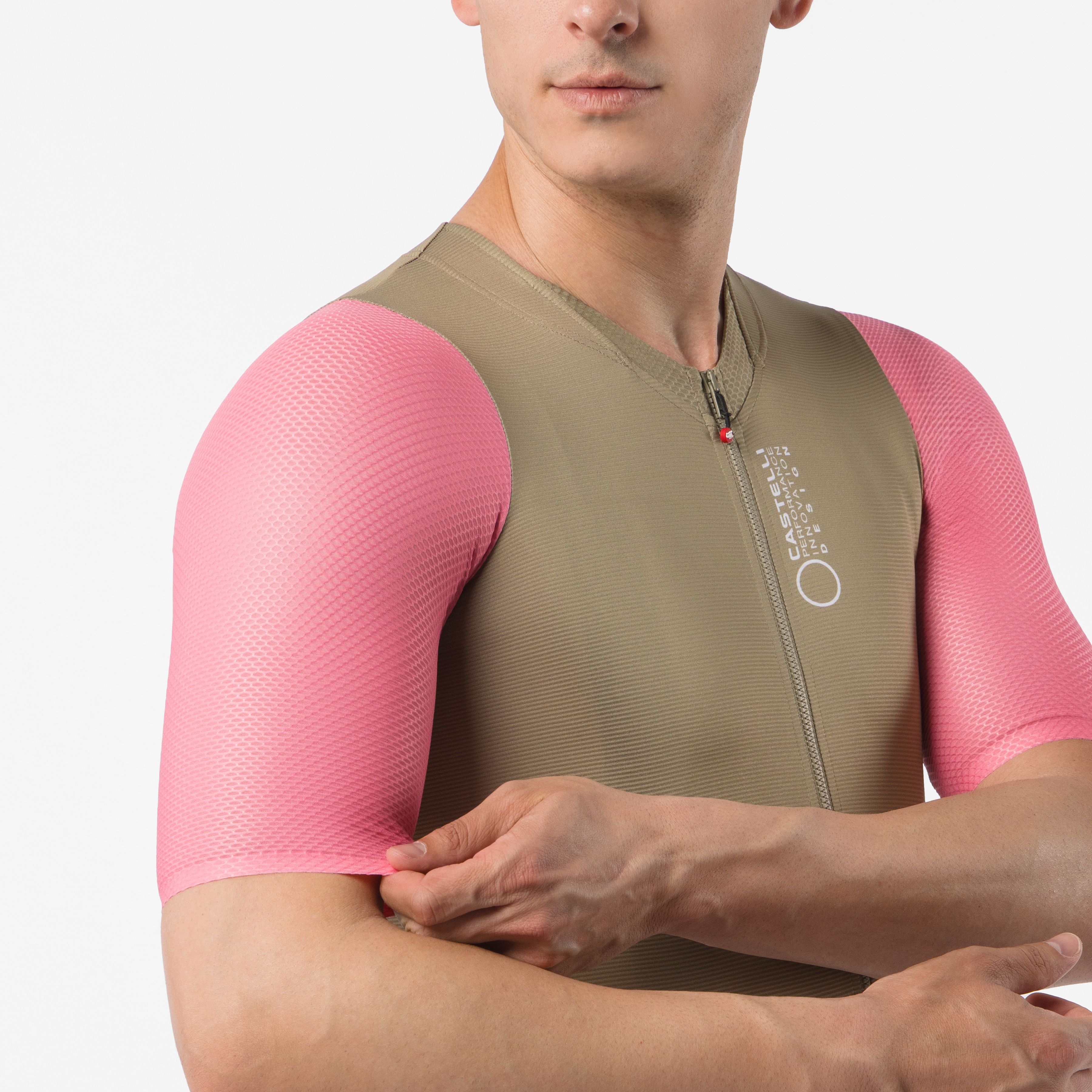 Corretto jersey - elmwood/rosa giro-white - castelli