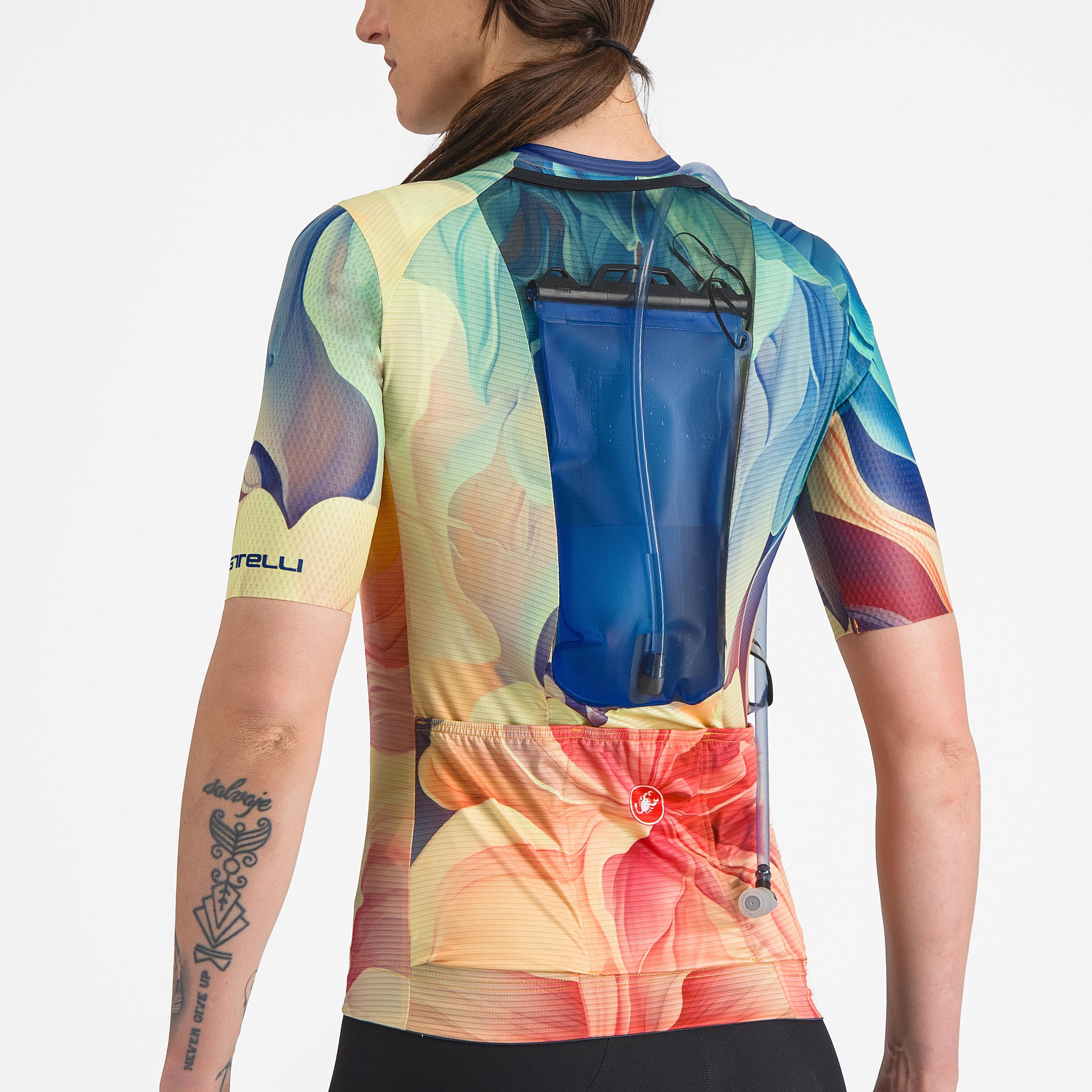 Unlimited pro w jersey - multicolor green/orange - castelli