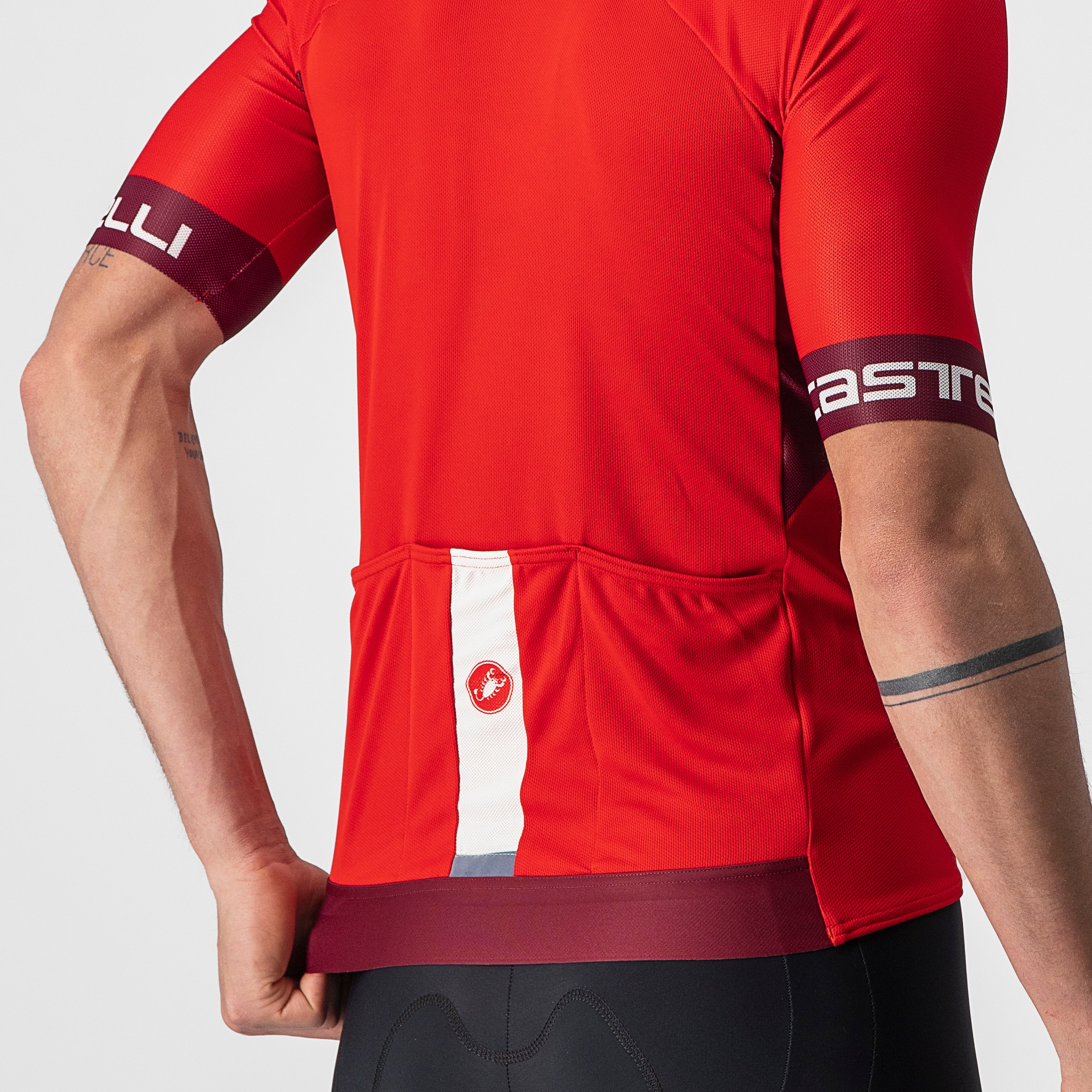 Entrata vi jersey - red/bordeaux-ivory - castelli