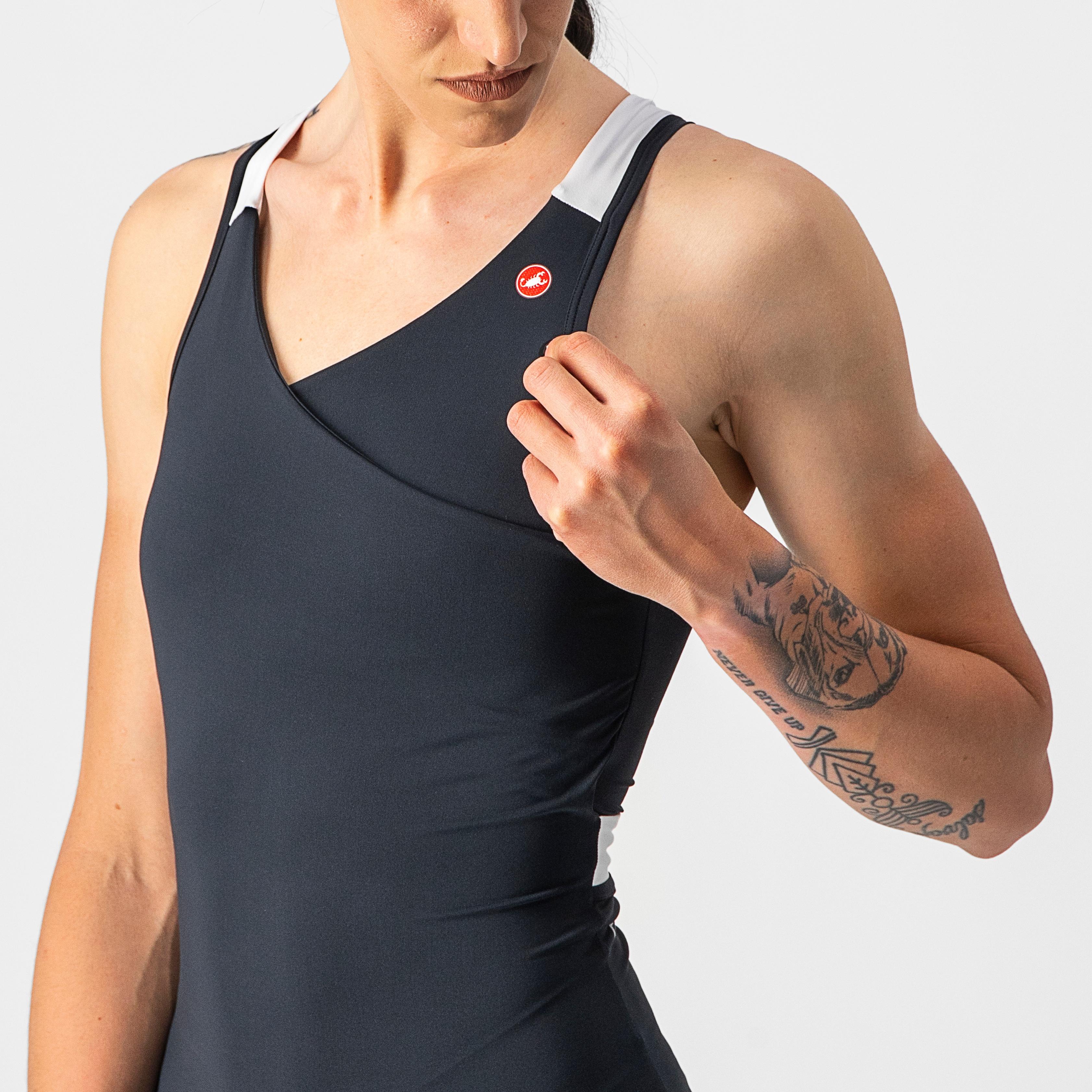 Solaris top - light black/white - castelli
