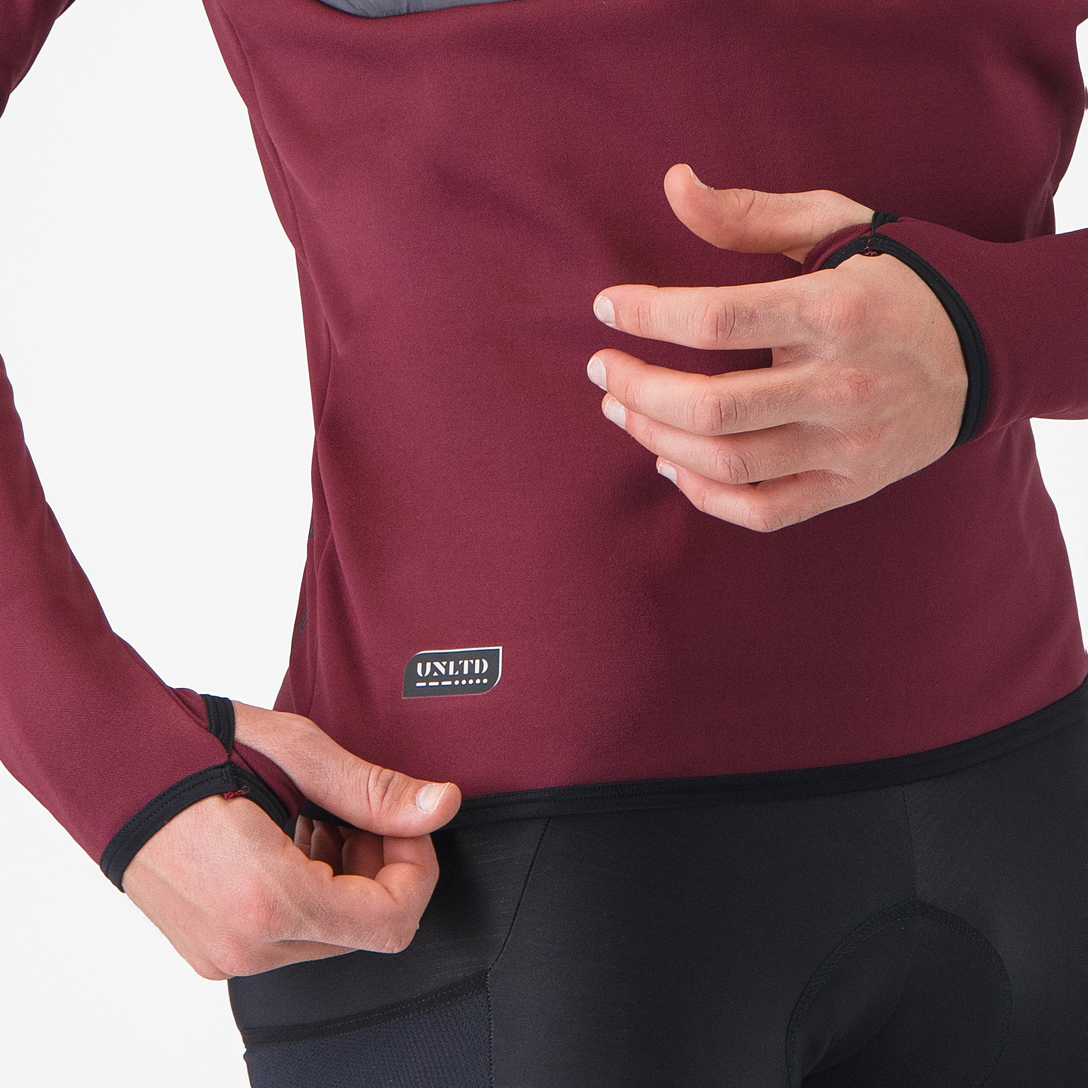 Unltd roam hoodie - bordeaux/lead gray - castelli