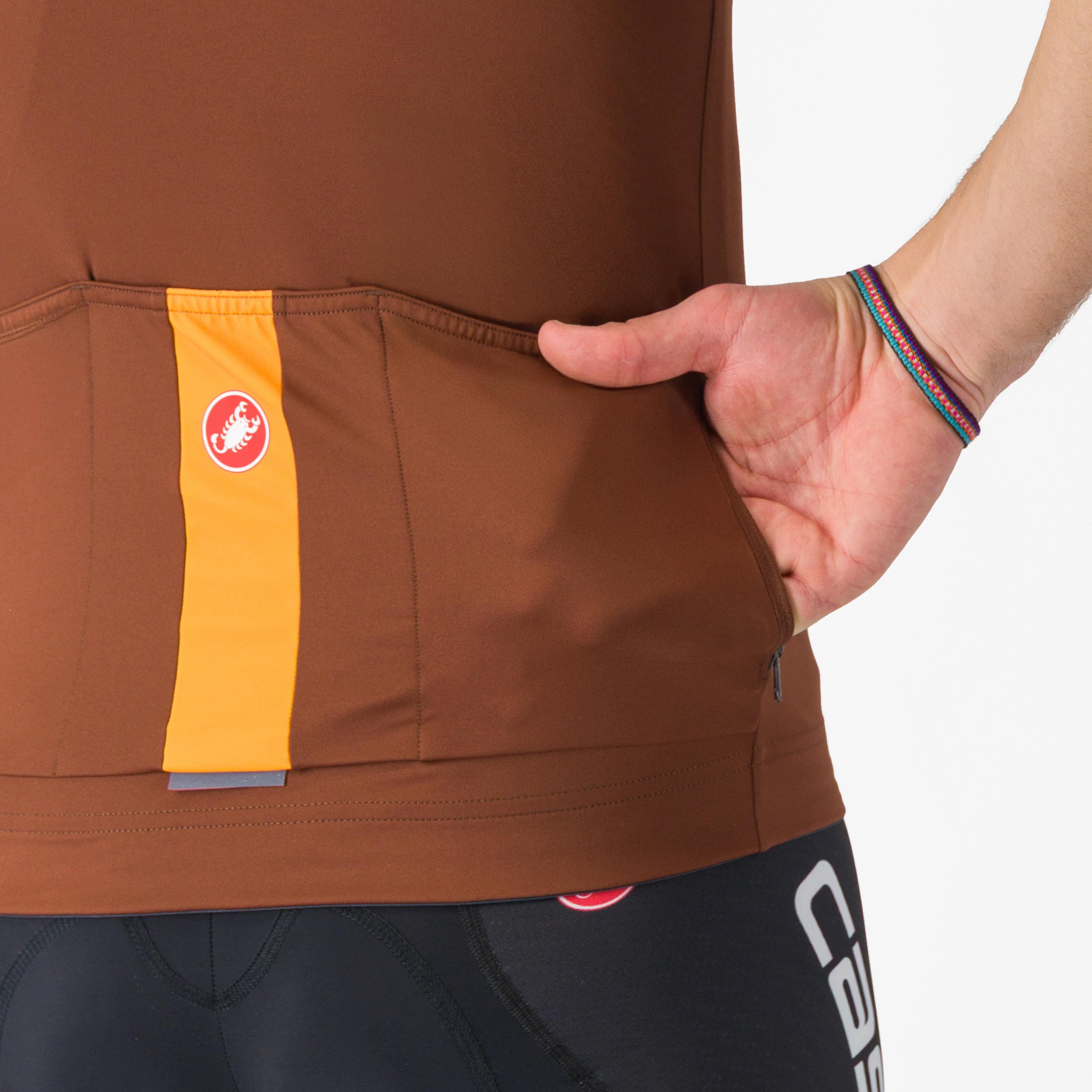 Prologo lite jersey - deep mocha/vivid orange - castelli