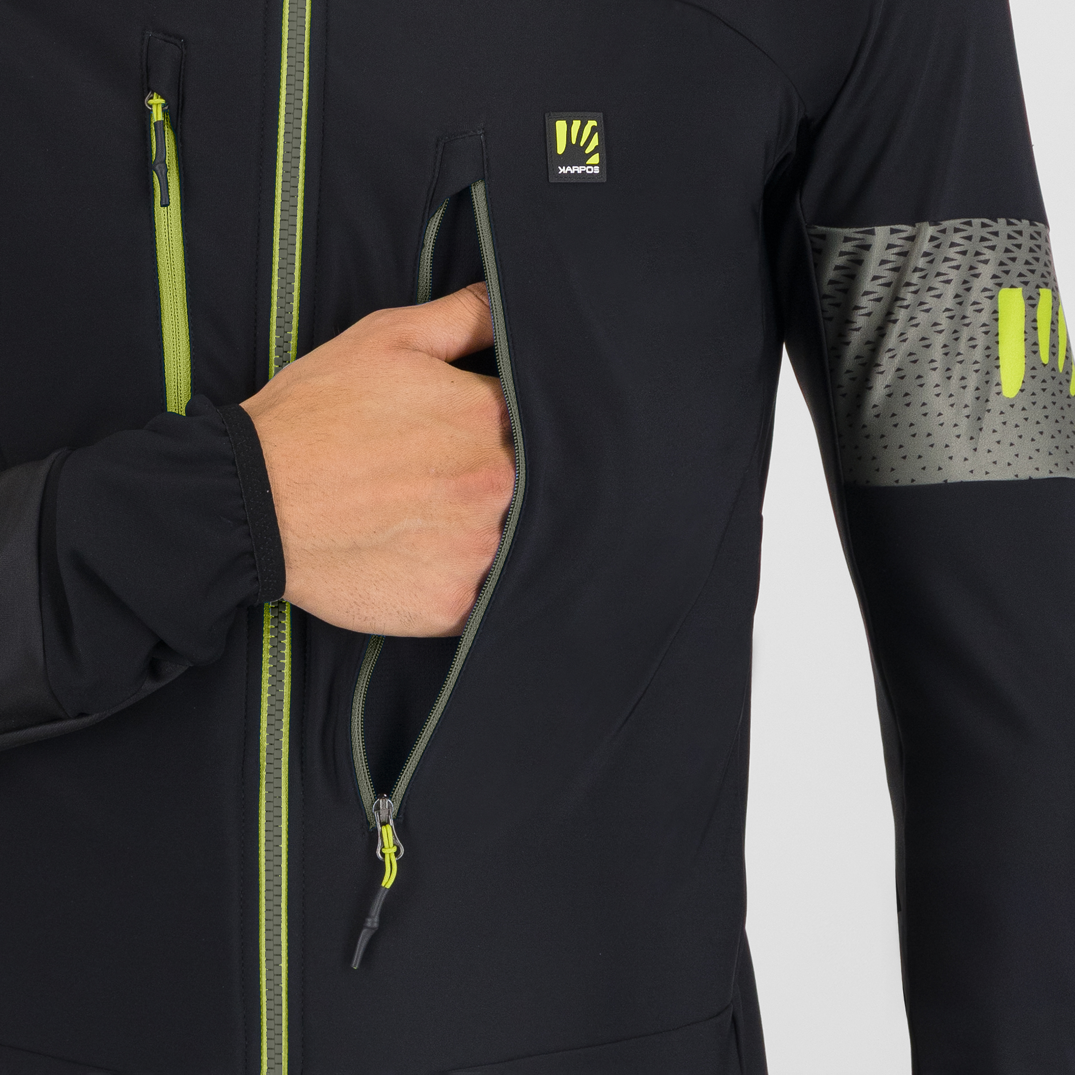 Alagna 2.0 jacket - black/castor/dark citron - karpos