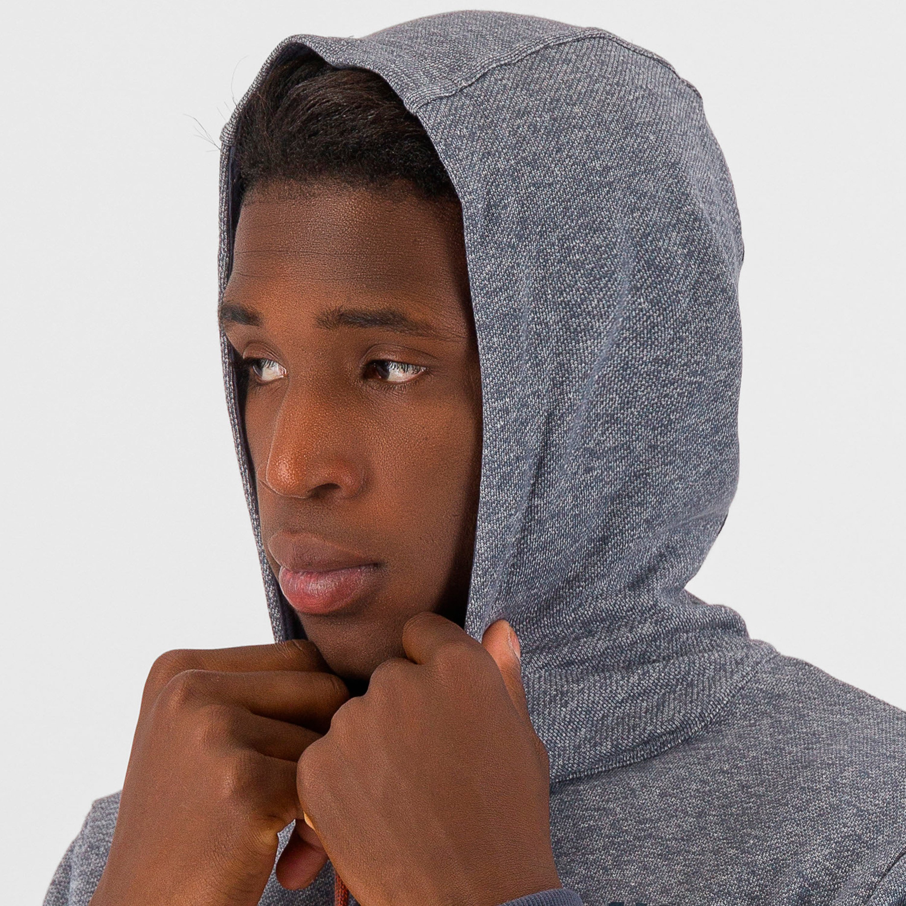Totoga hemp full-zip hoodie - ombre blue melange - karpos