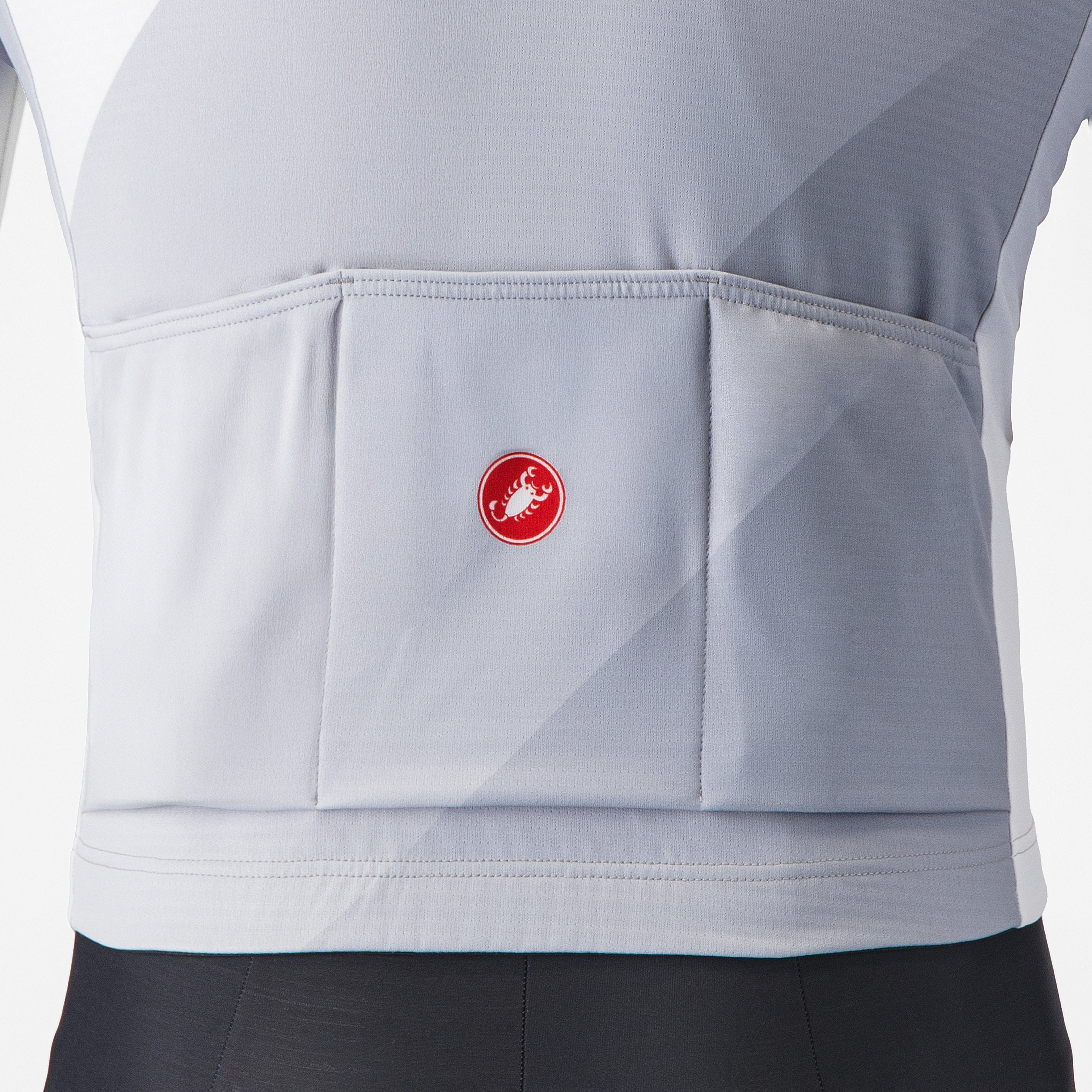 Amplify thermal jersey - vortex gray/silver gray-white - castelli