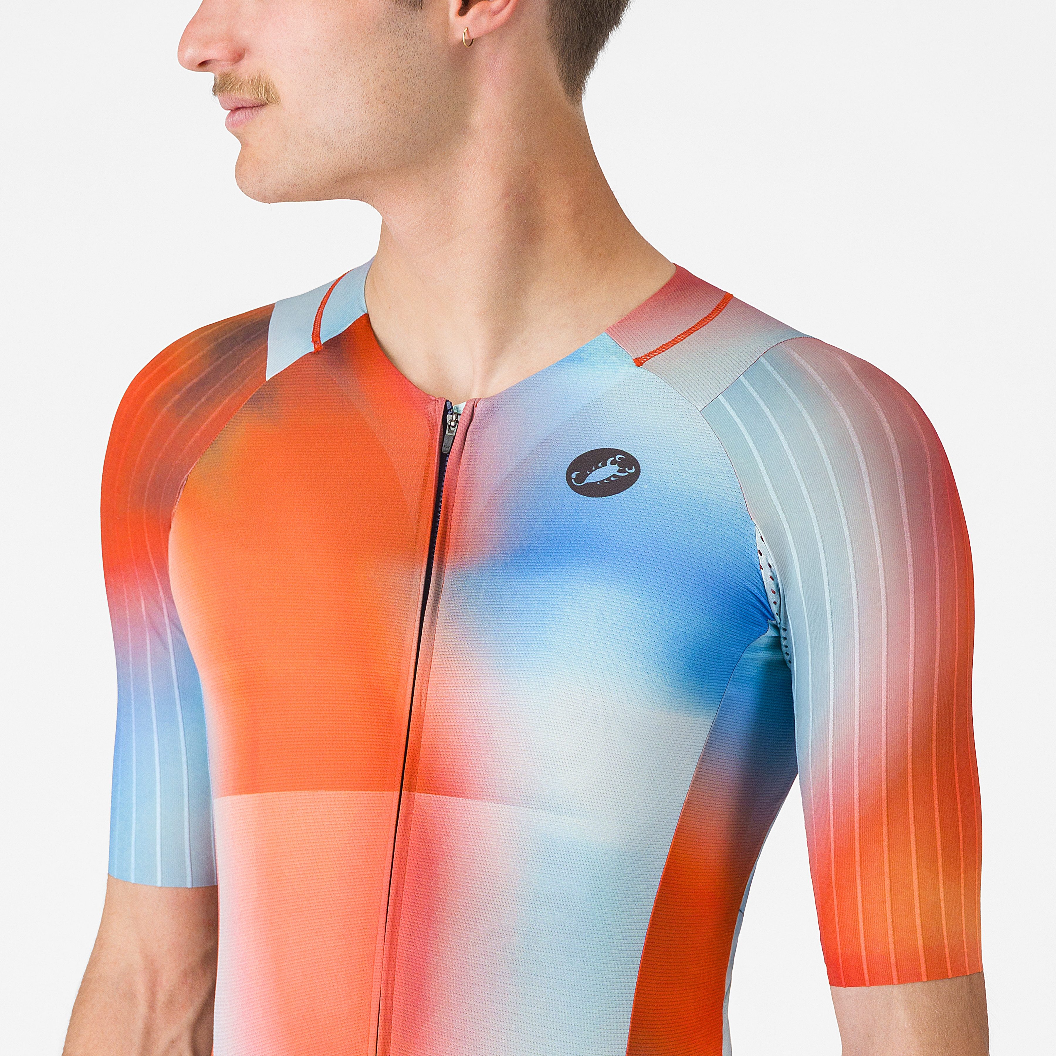 Free sanremo 3 suit short sleeve - paprika/winter sky-black - castelli