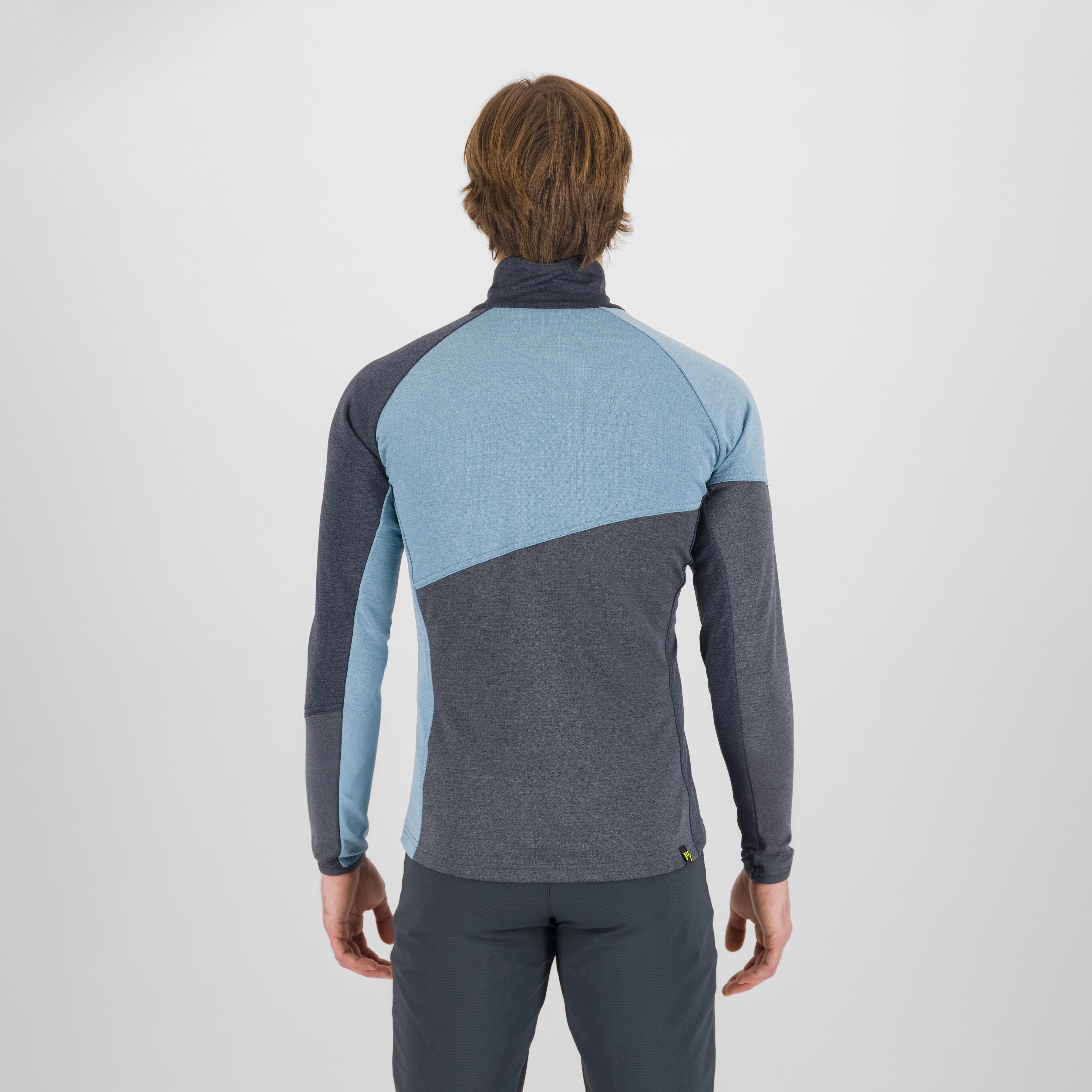 Federa full-zip fleece - woodl.gray/black/smoke blue - karpos