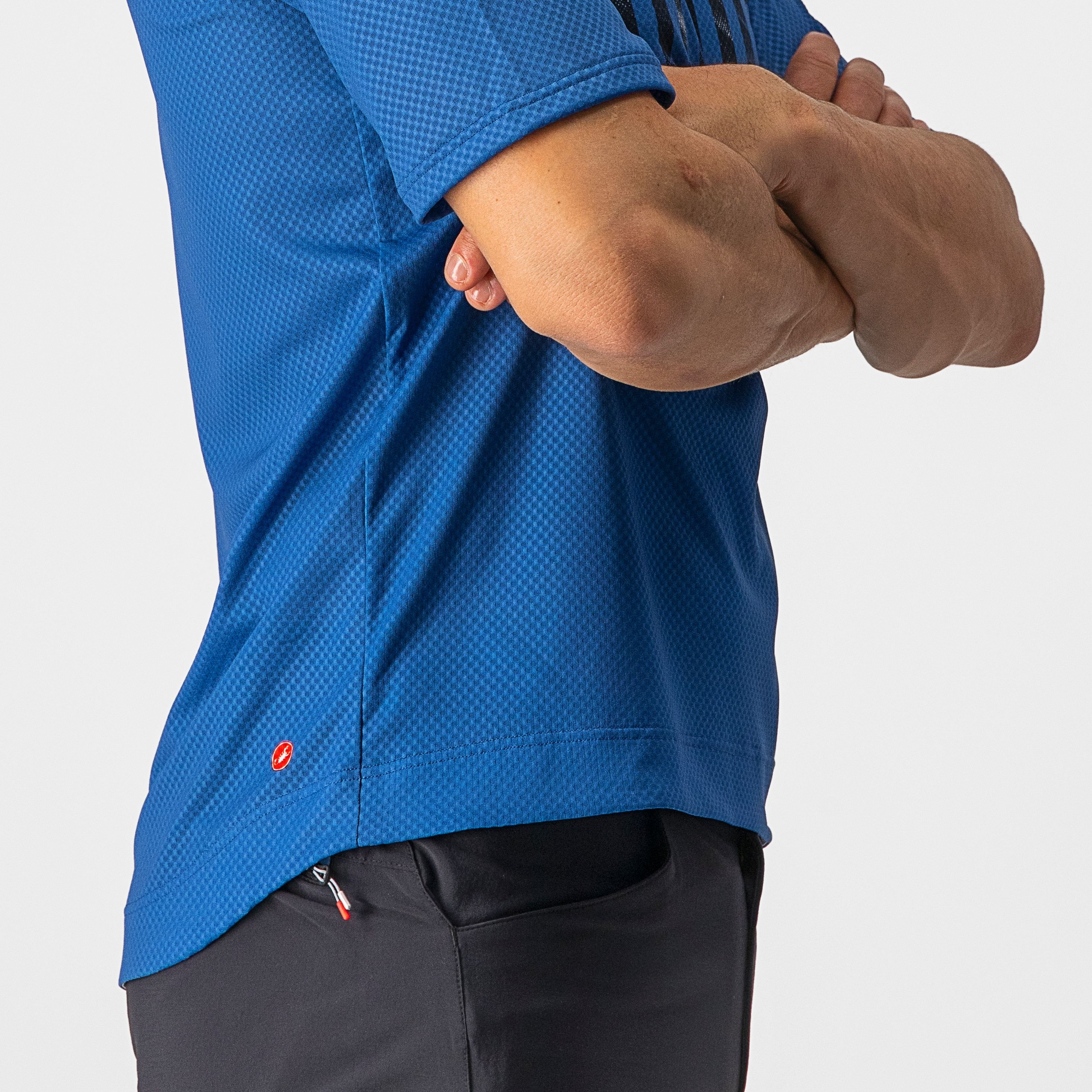 Trail tech tee - cobalt blue/savile blue-silver - castelli