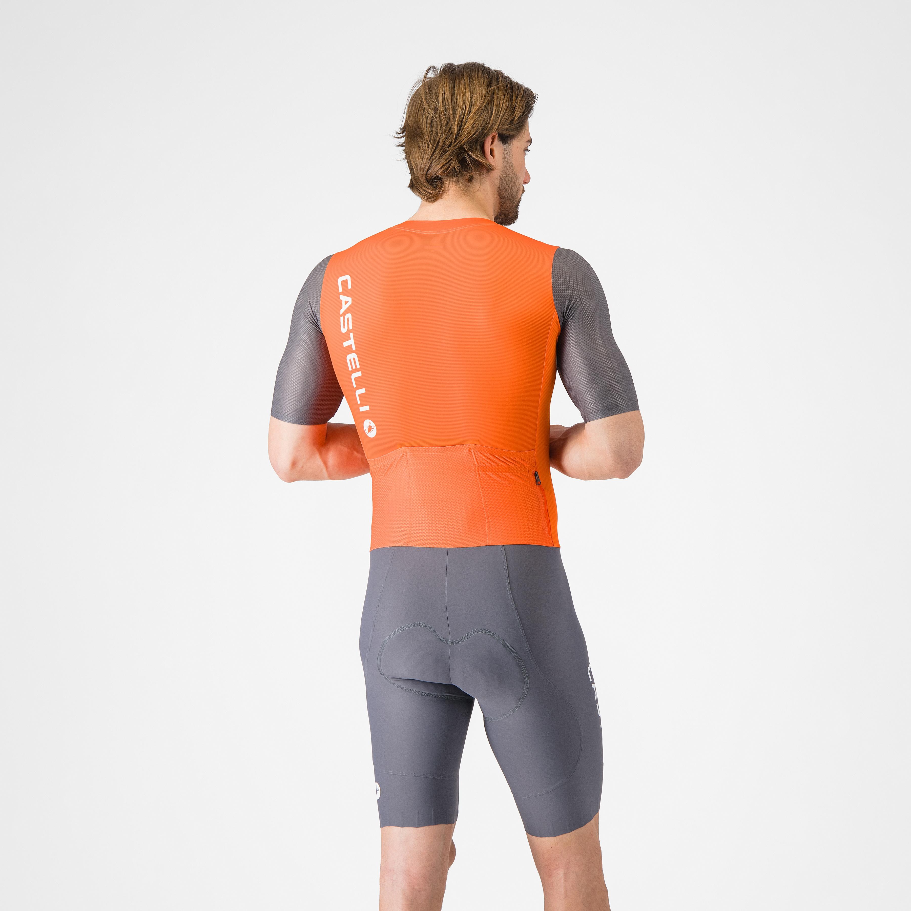 Saturday morning skinsuit - brilliant orange/vivd orange/s - castelli