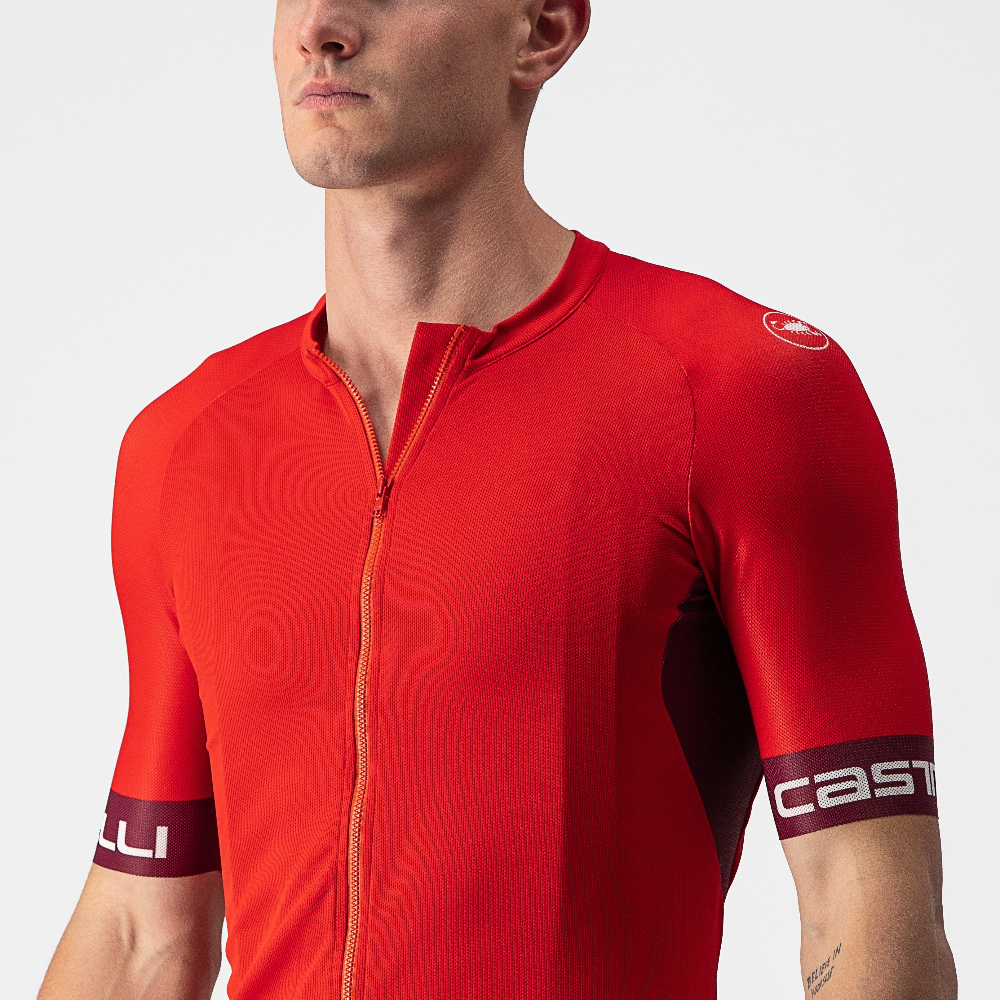 Entrata vi jersey - red/bordeaux-ivory - castelli