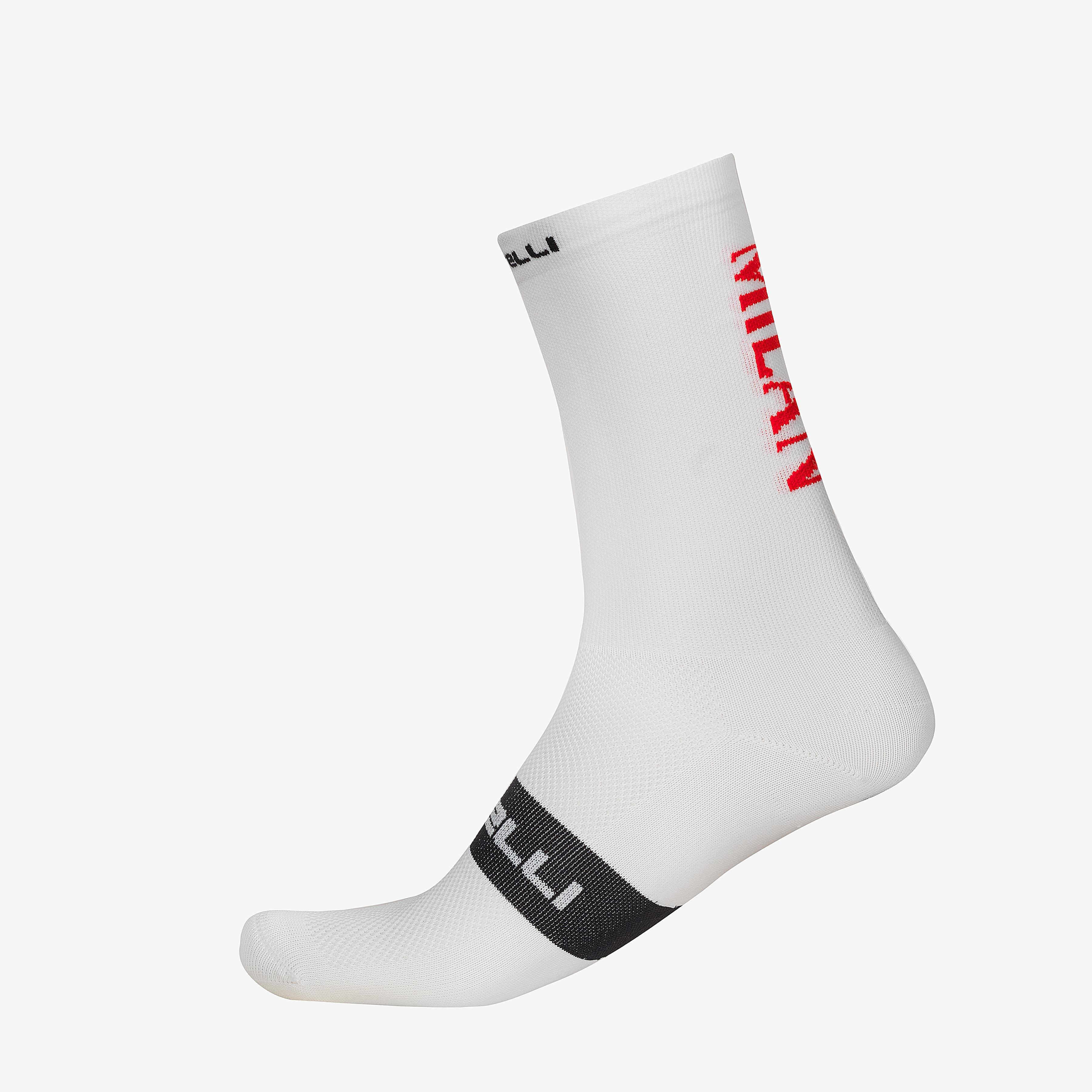 Rosso corsa pro 18 sock - white - castelli