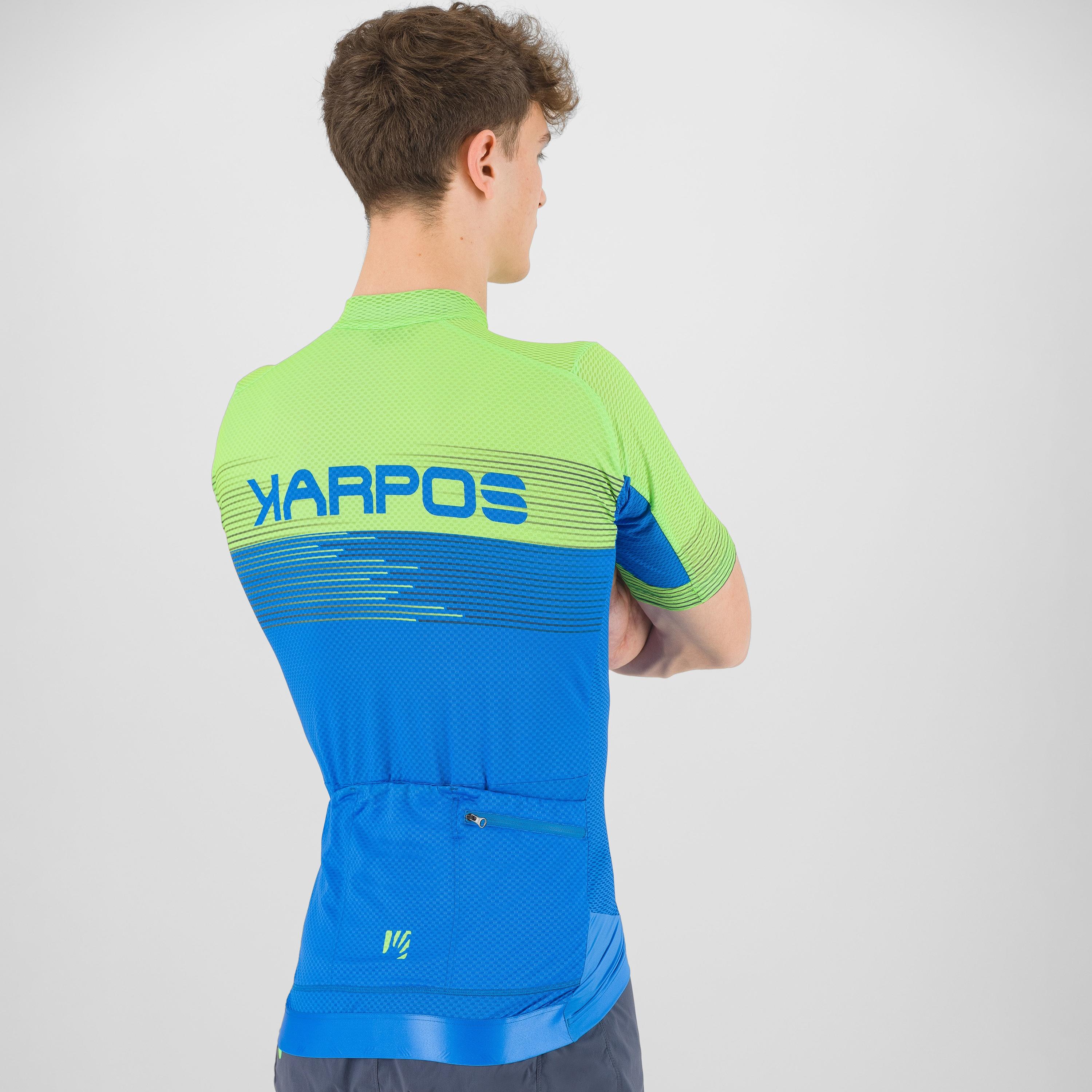 Green fire jersey - indigo b/green fluo - karpos