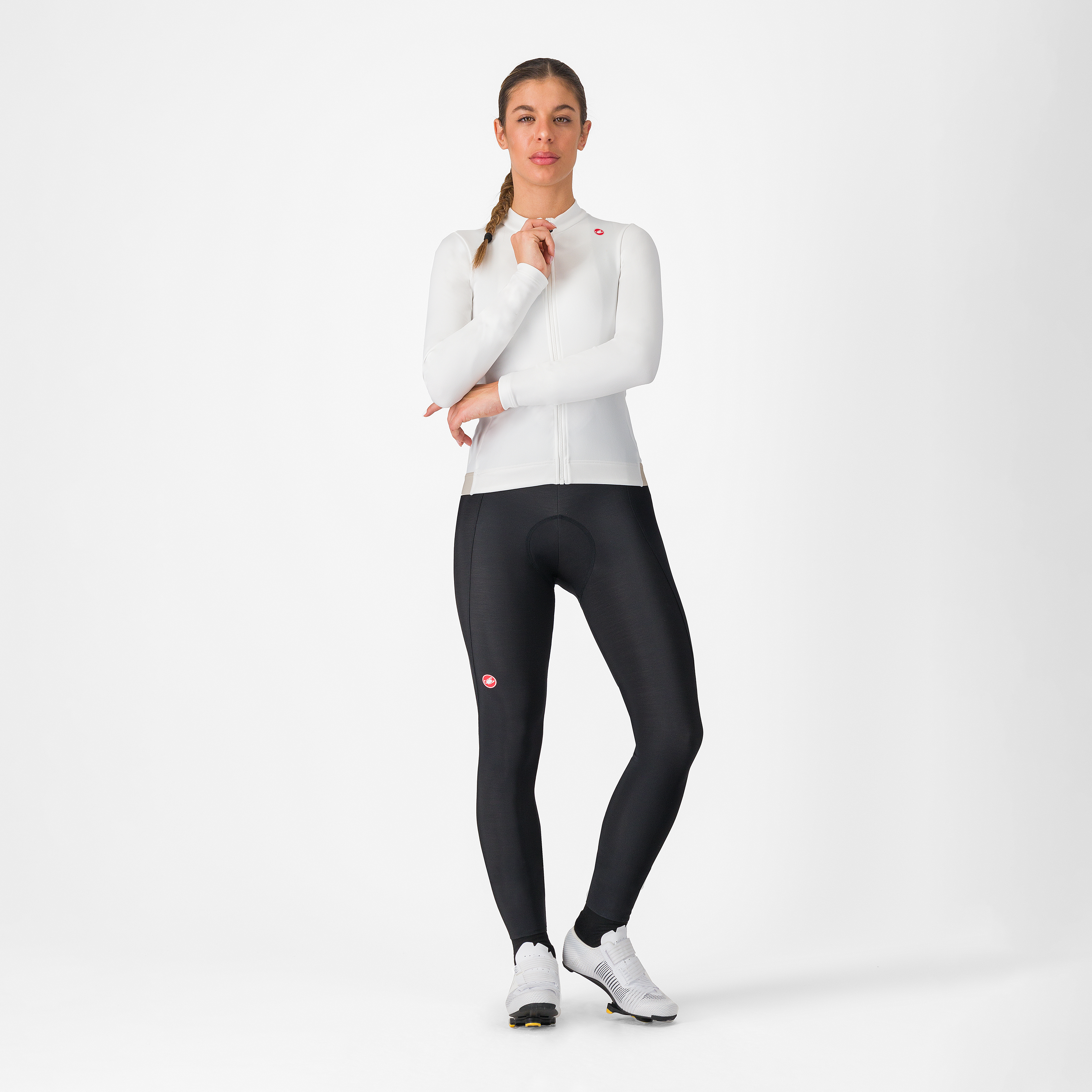 Espresso thermal w jersey - ivory/silver moon - castelli