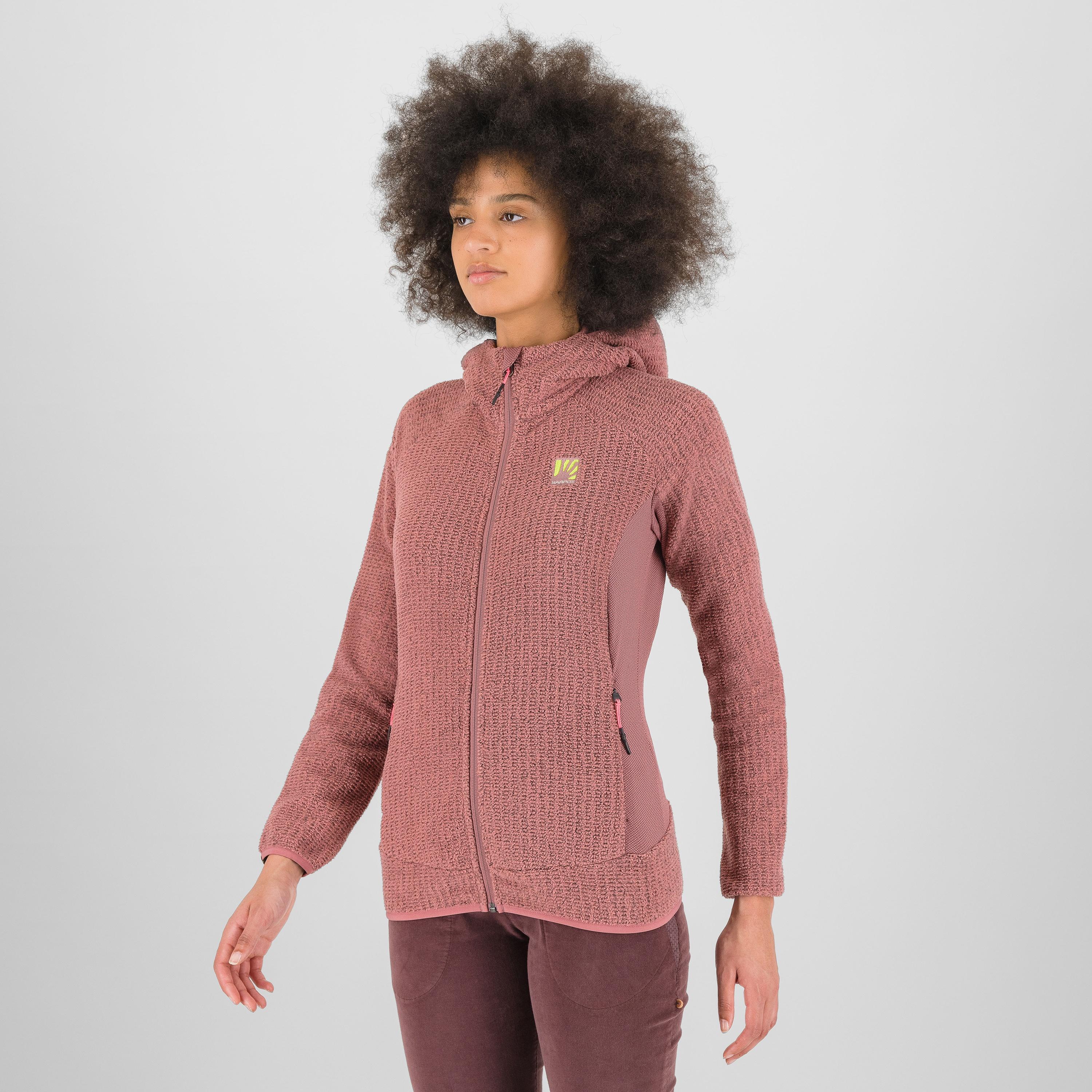 Rocchetta w hoodie fleece - deco rose - karpos